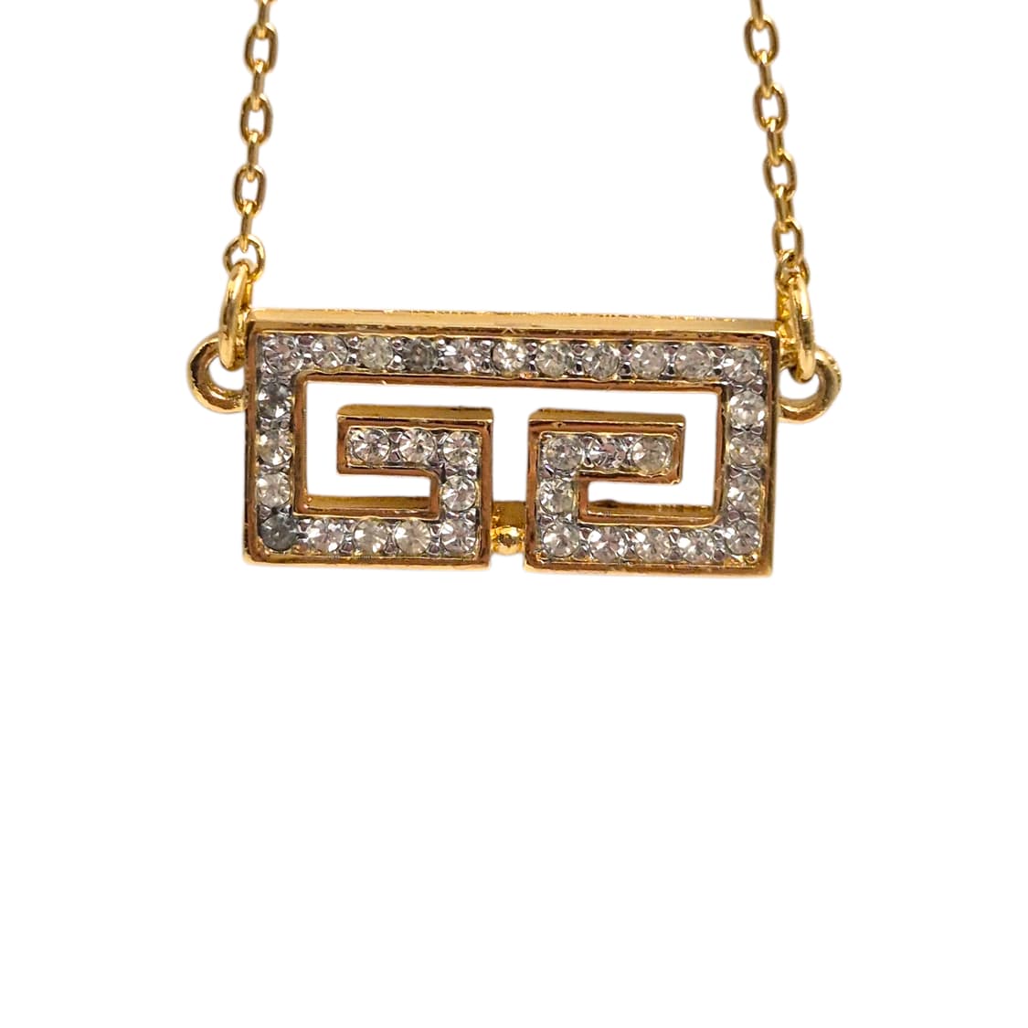 80s 지방시 비쥬 라인 G로고 파베 목걸이 상품이미지1