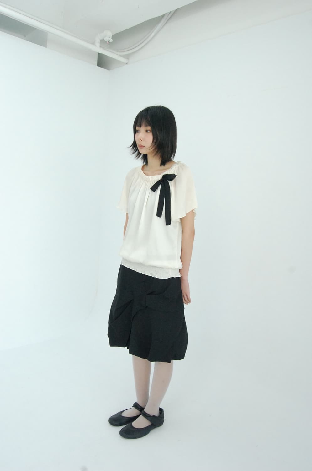Natural beauty basic ribbon blouse 상품이미지2