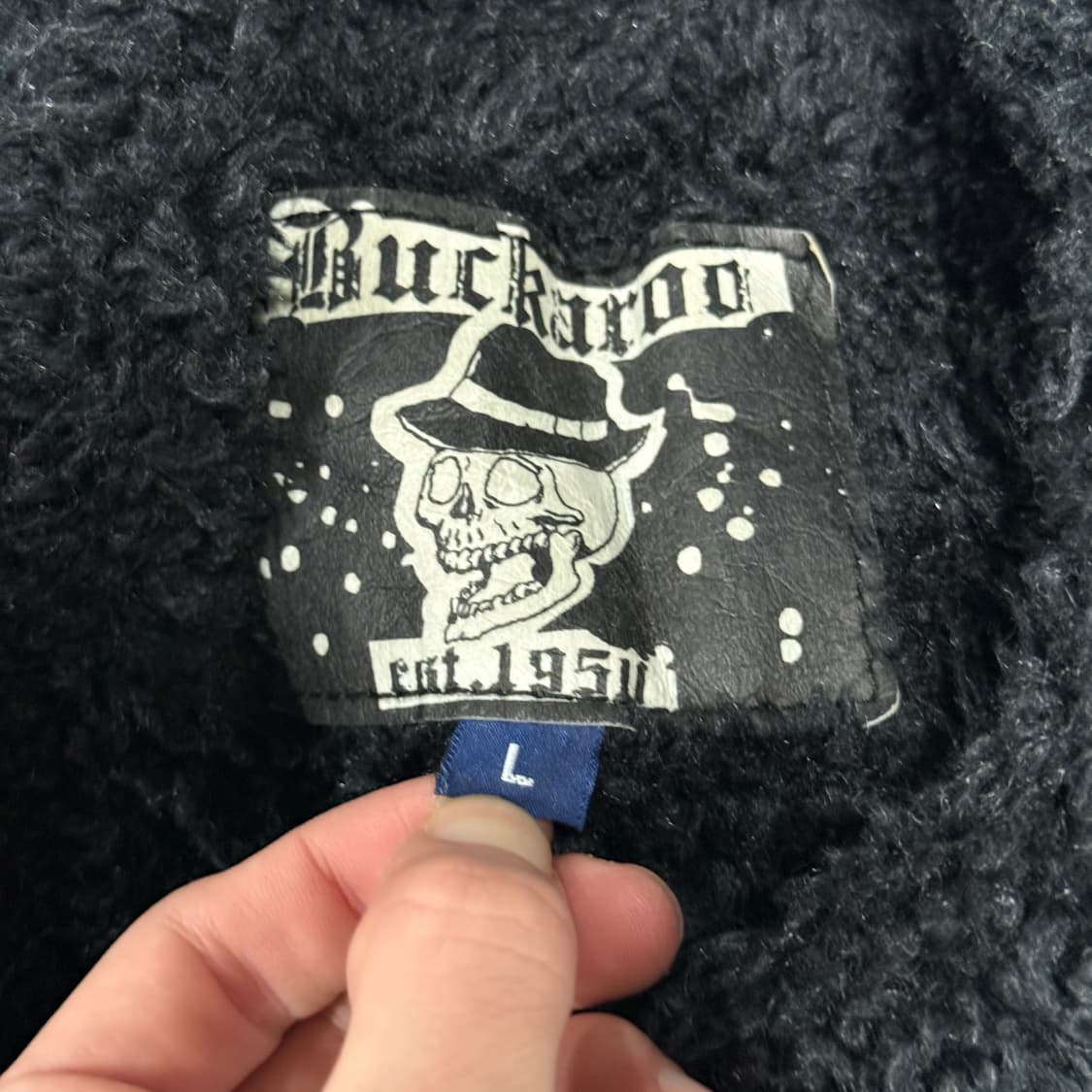 버커루 스톤 워싱 데미지 디테일 퍼 카라 데님 자켓 상품이미지6