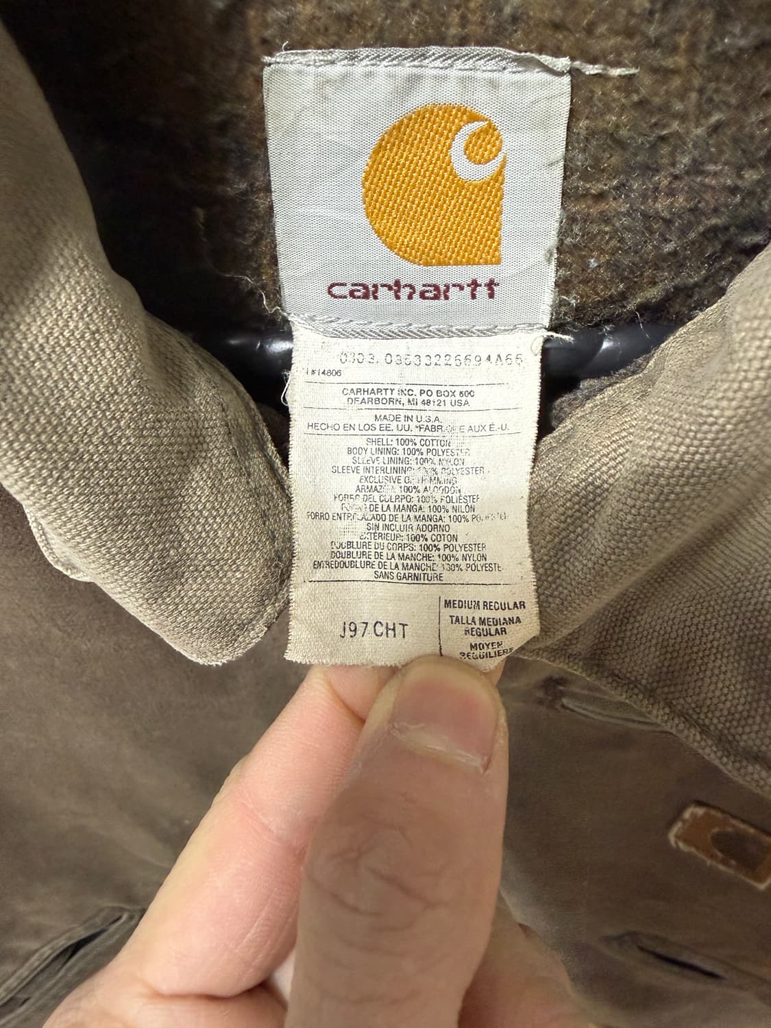 칼하트 자켓 J97 CHT 사이즈 M 상품이미지3