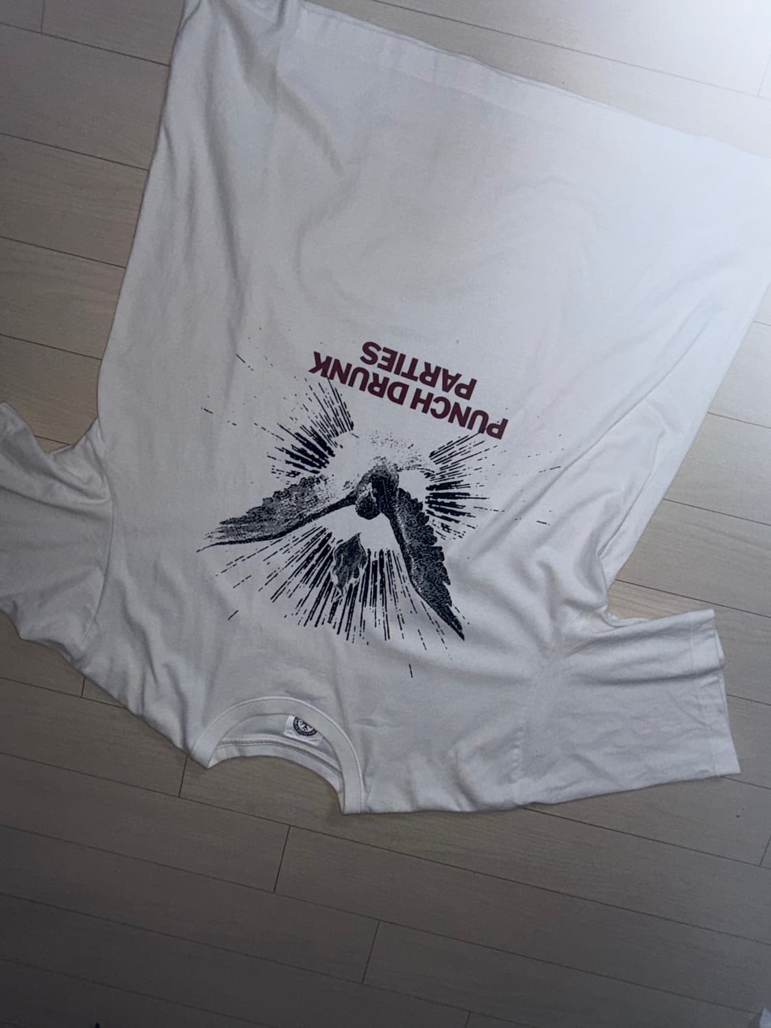PUNCH DRUNK PARTIES 흰색 티셔츠 xl 상품이미지1