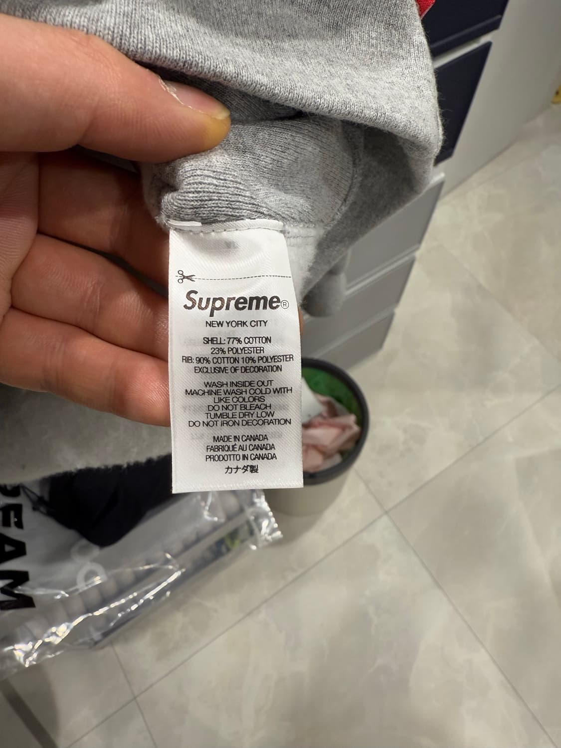 [XXL] 슈프림 박스로고 후드 스웨트셔츠 헤더 그레이 - 24FW 상품이미지8