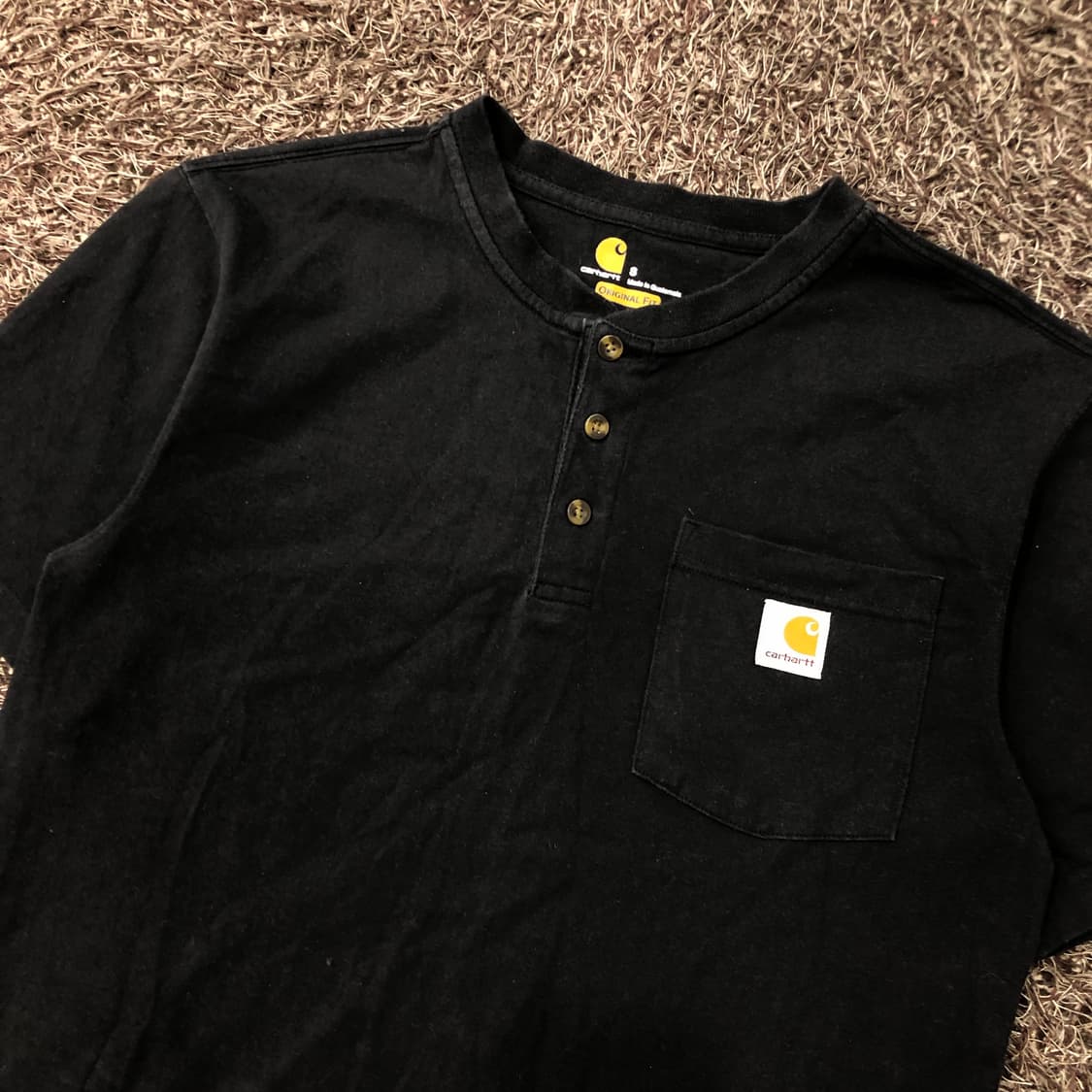 S 칼하트 헨리넥 사각로고 포켓 반팔 티셔츠 상품이미지2