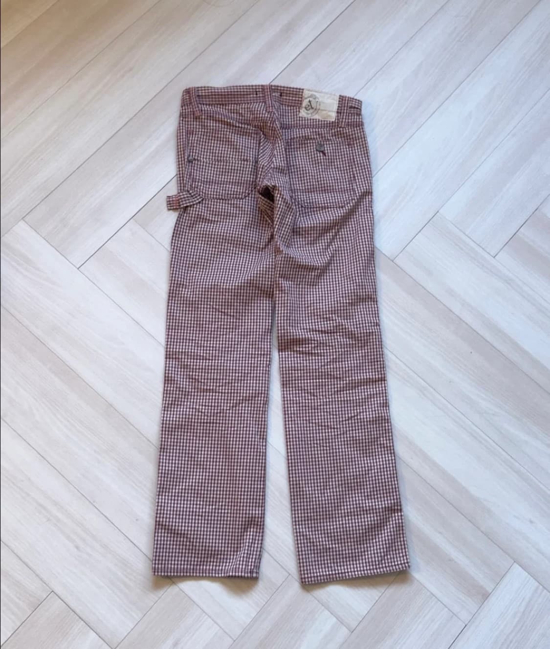 et boite 체크 카펜터 로우라이즈 팬츠 상품이미지3