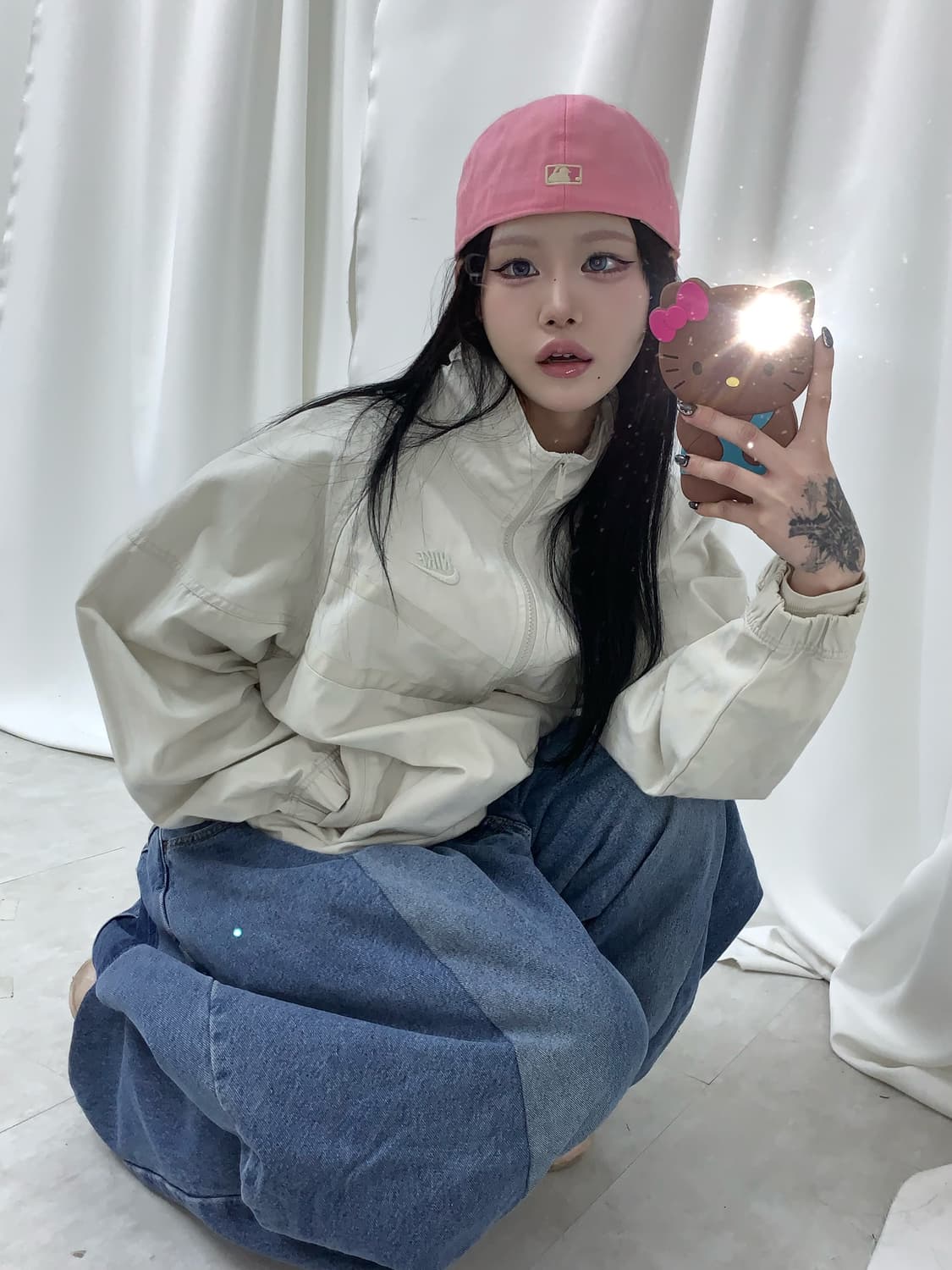 나이키 화이트 아노락 상품이미지1