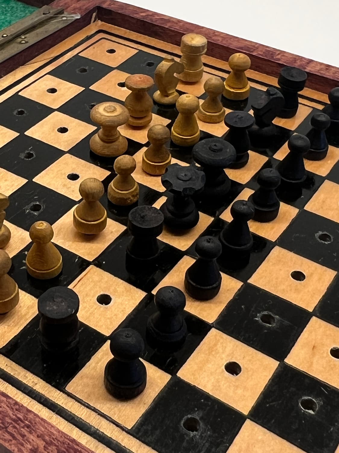 빈티지 휴대용 우든 체스게임 상품이미지7