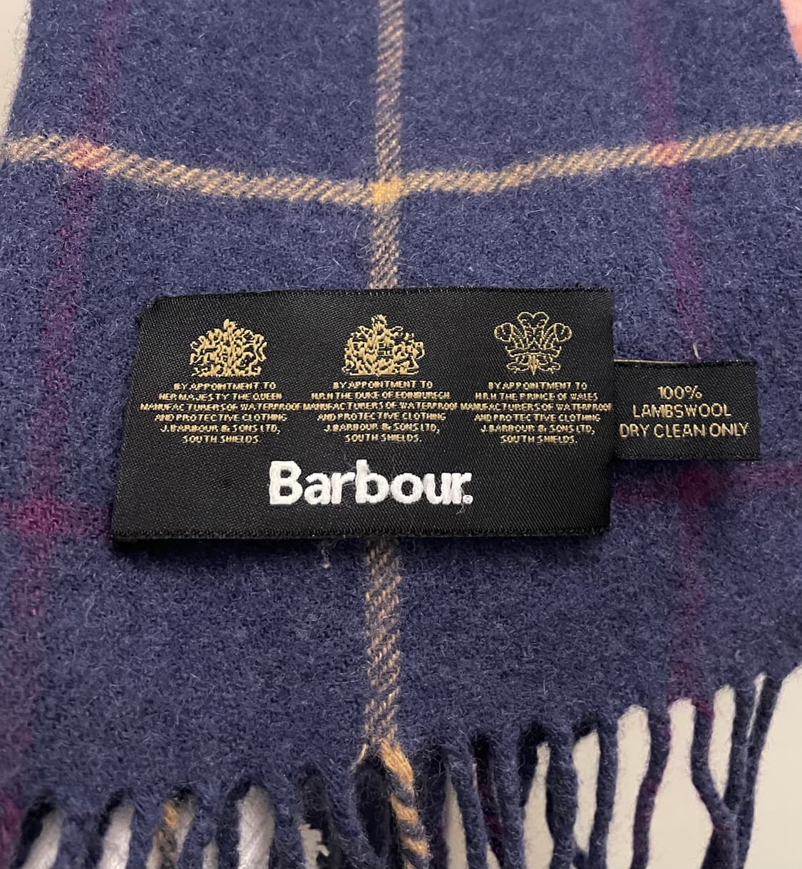 Barbour 바버 램스울 스트라이프 체크 머플러 목도리 상품이미지7