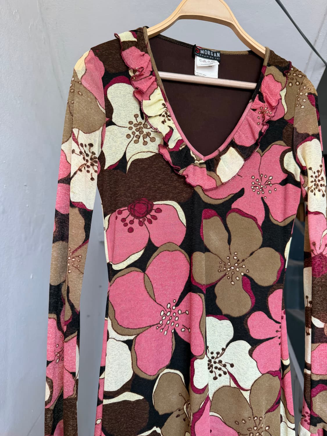 MORGAN 브이넥 플라워 드레스/원피스 상품이미지2