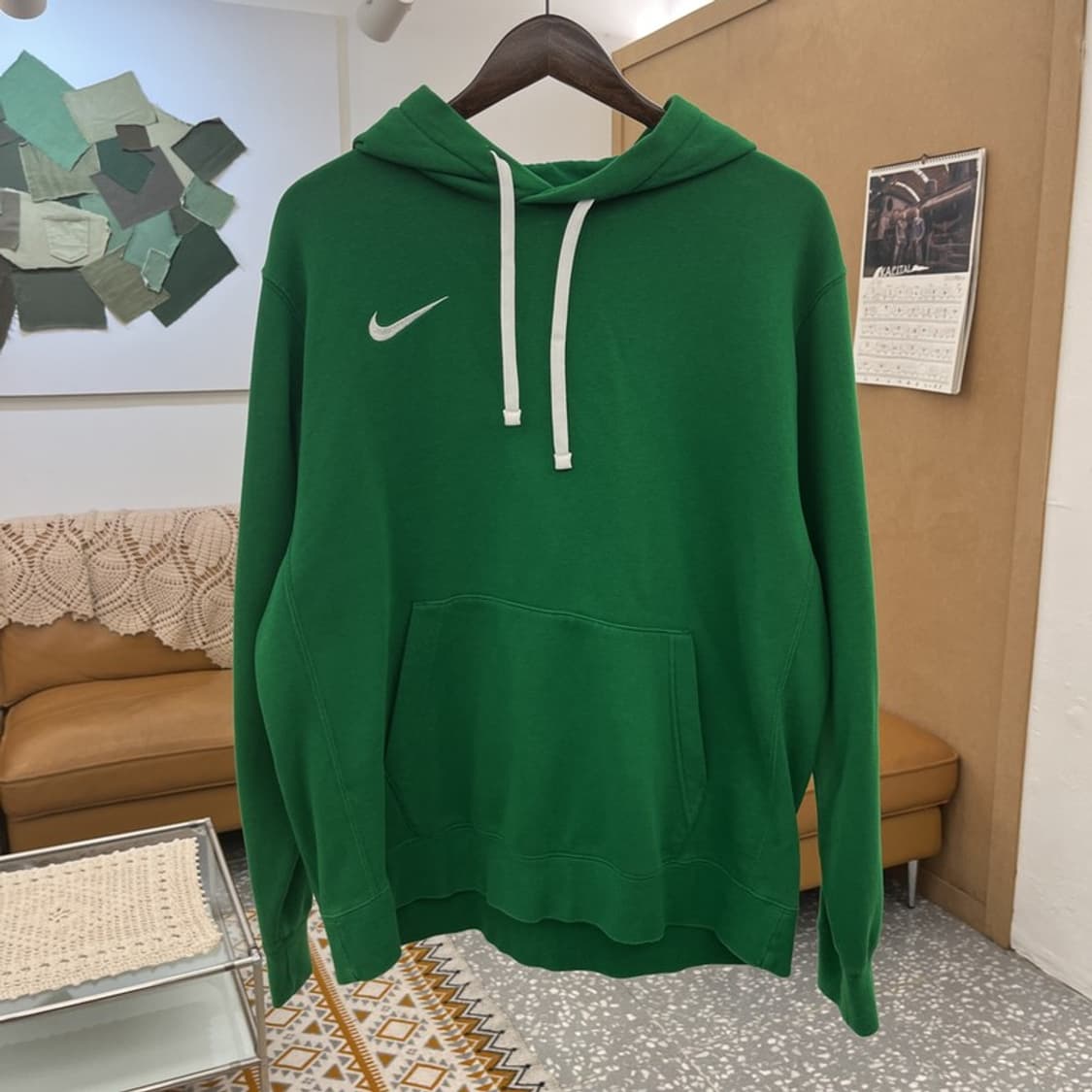 나이키 올드스쿨 레트로 빈티지 딥그린 후드티 L C10743 상품이미지3