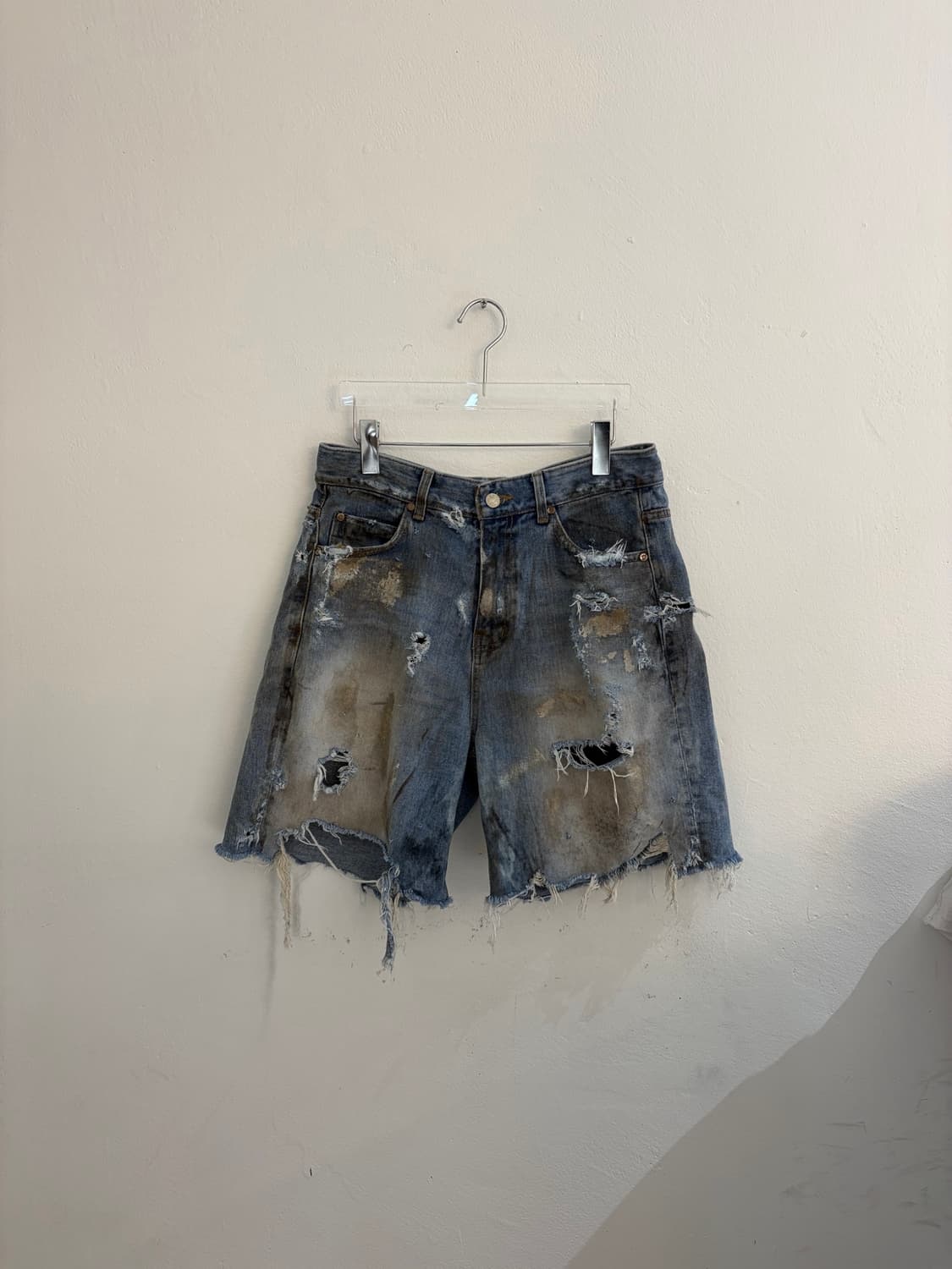 빈티지 커스텀 데님반바지 상품이미지2