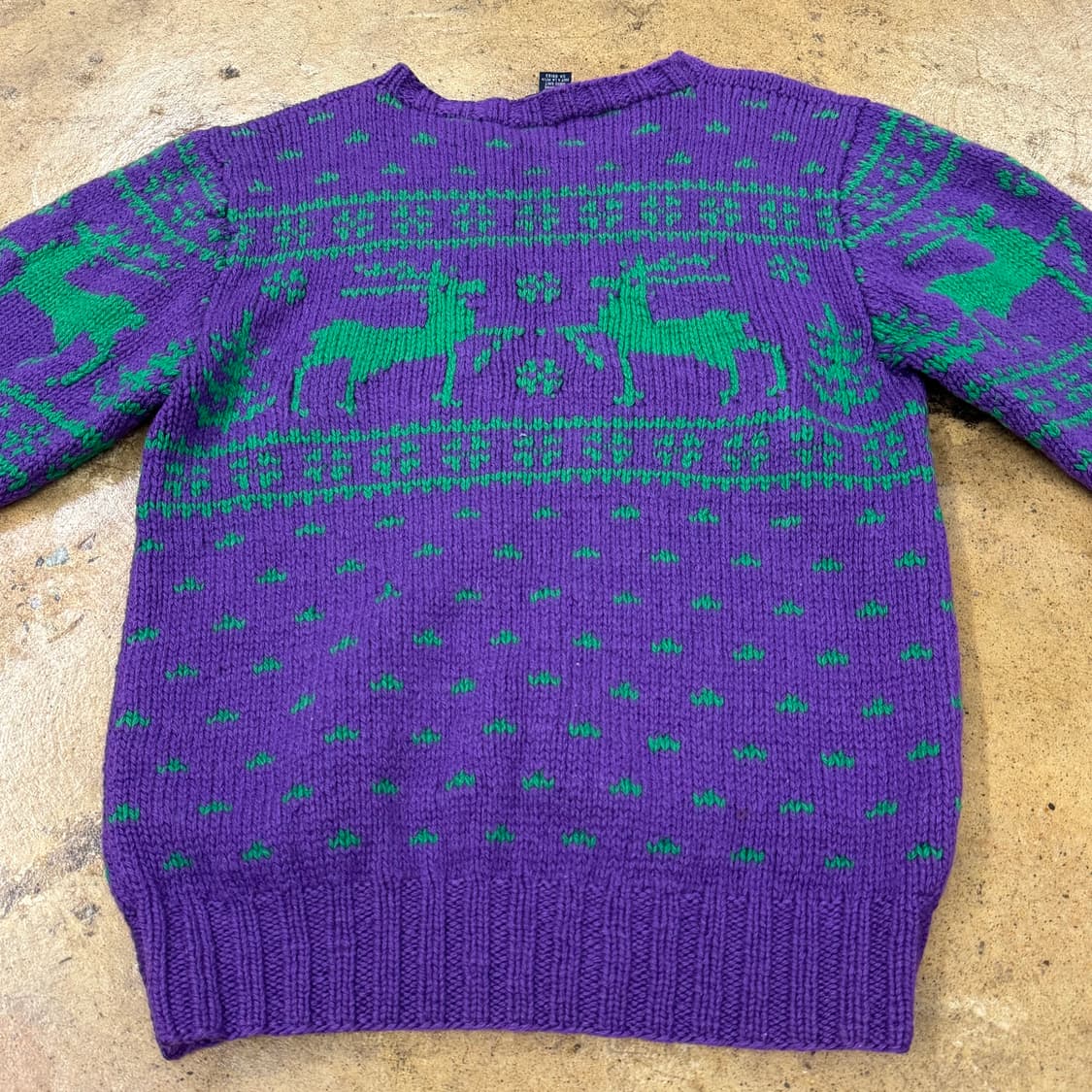폴로 랄프로렌 퍼플 그린 빈티지 니트  상품이미지4