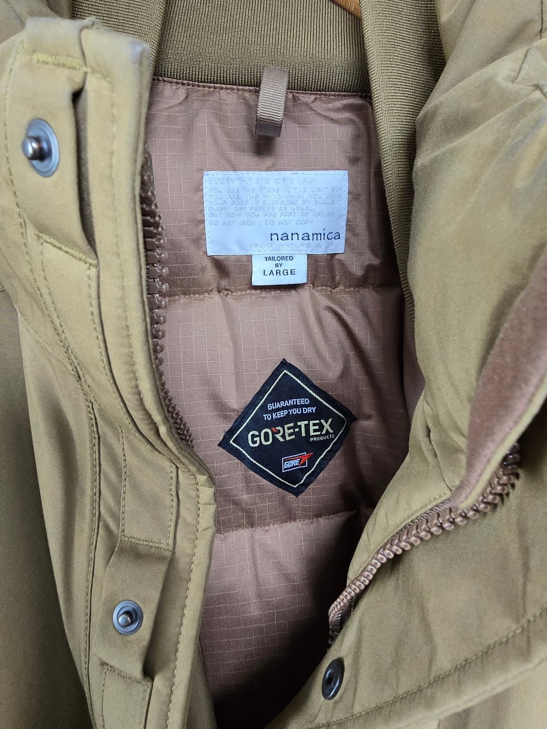 NANAMICA GORE-TEX Short Down Jacket Wet  상품이미지3