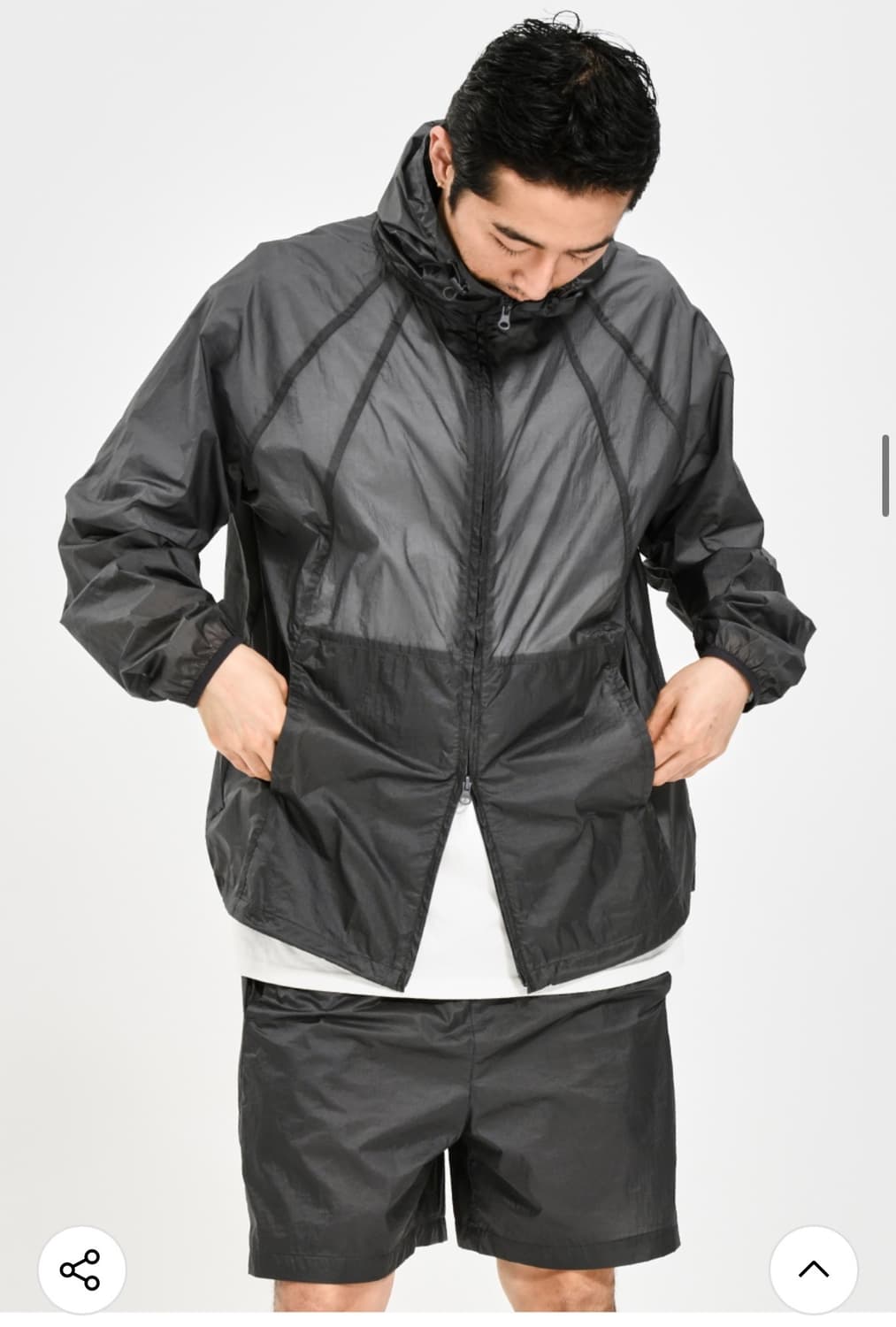 [이사 급처!!] 엑스트라오디너리 쉬어 윈드브레이커 자켓 차콜 M사이즈 상품이미지2