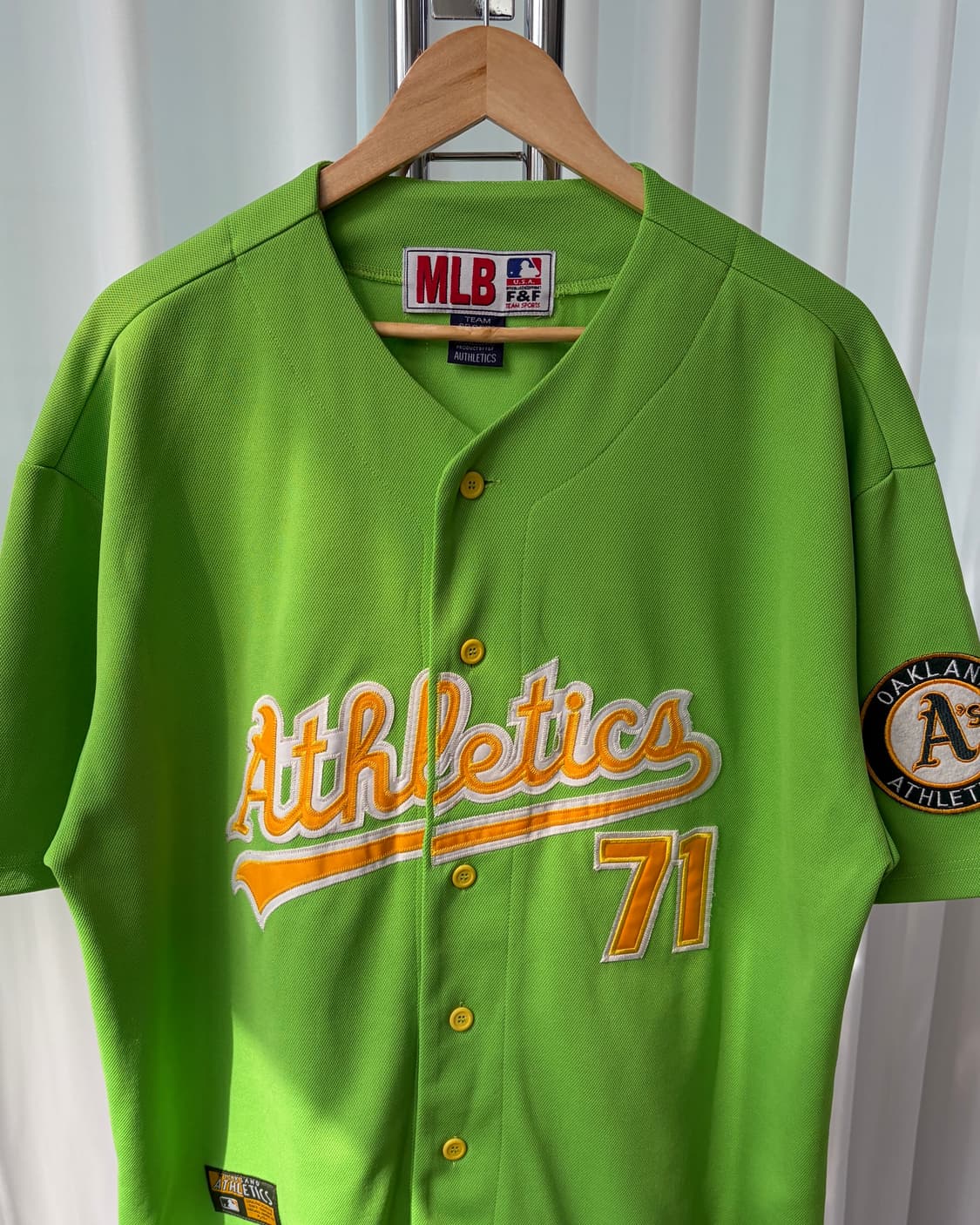 [XL]MLB 올드 오클랜드 애슬레틱스 베이스볼 져지 유니폼 상품이미지5