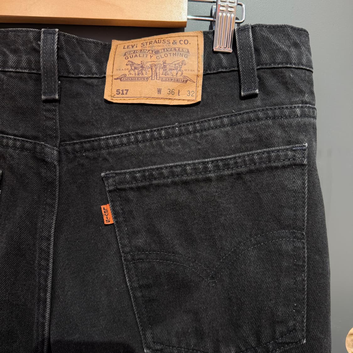 90s USA 빈티지 리바이스 517 블랙 W36 L32 상품이미지8