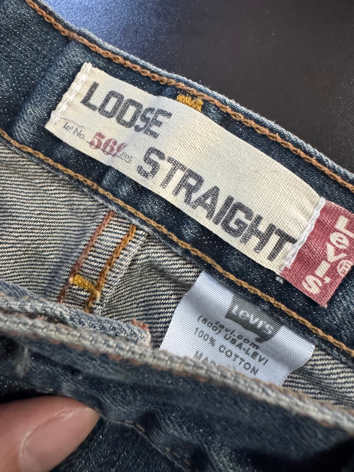 희귀!! 리바이스 569 루즈 스트레이트 빈티지 워싱 데님팬츠 상품이미지3