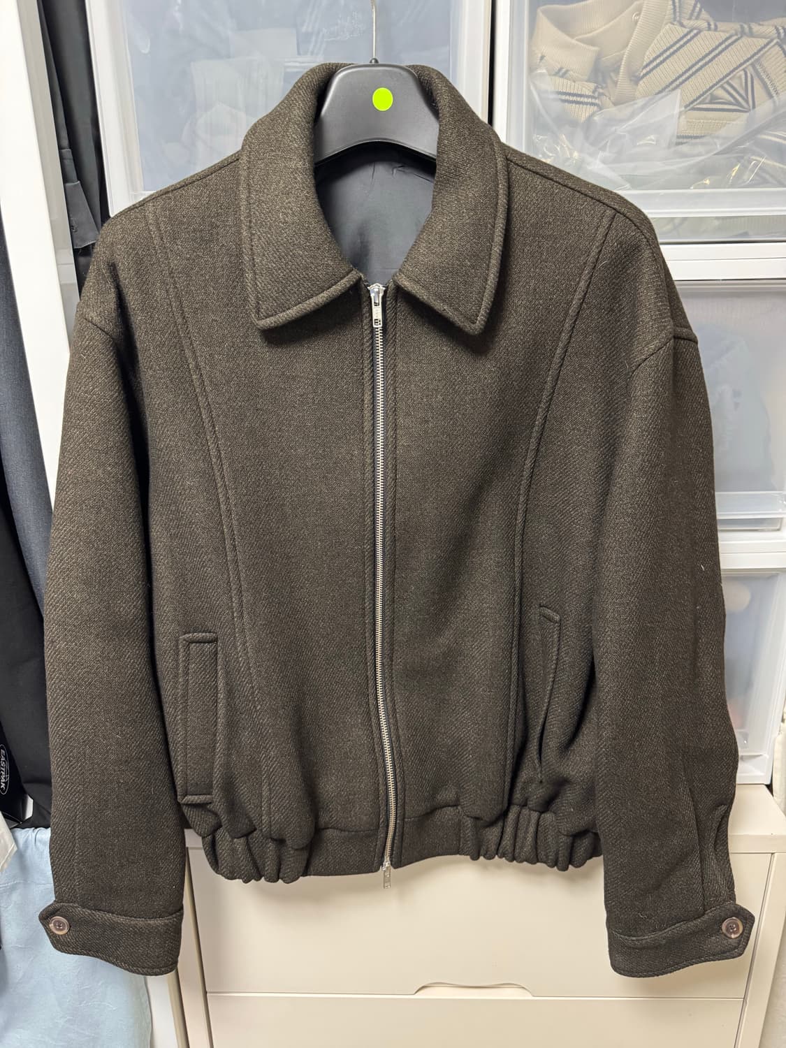 모디파이드 울 해링본 블루종 다크브라운 L사이즈 105 상품이미지1