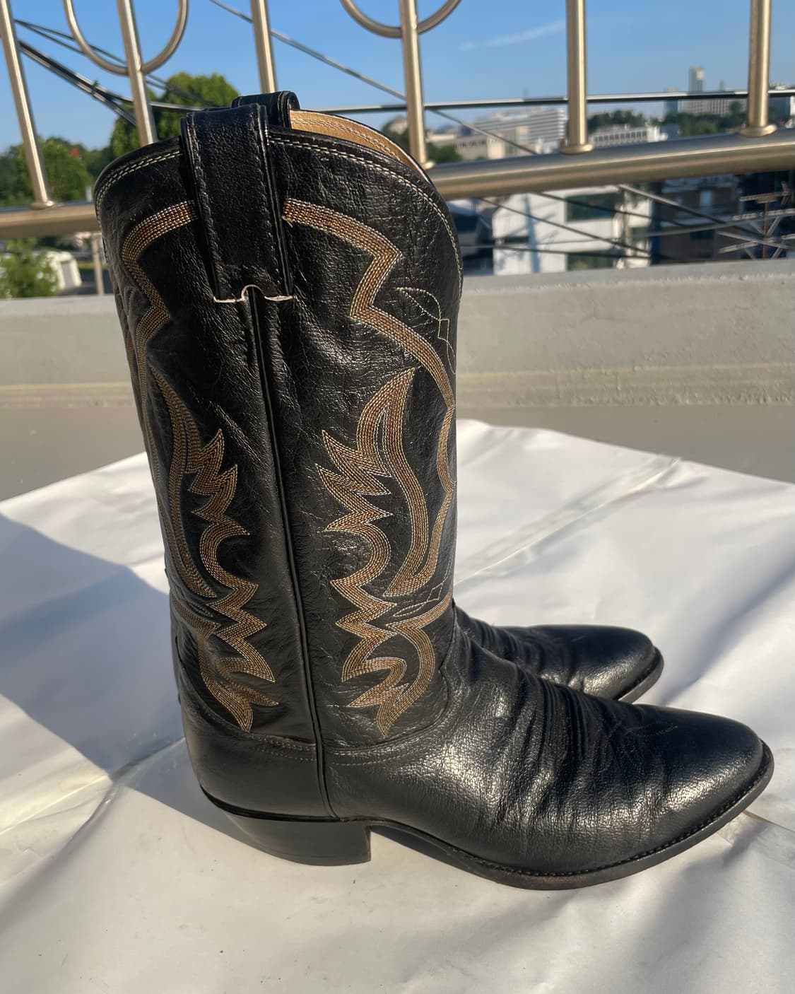 저스틴부츠 Gold Stitched Cowboy Boots 11EE 상품이미지4