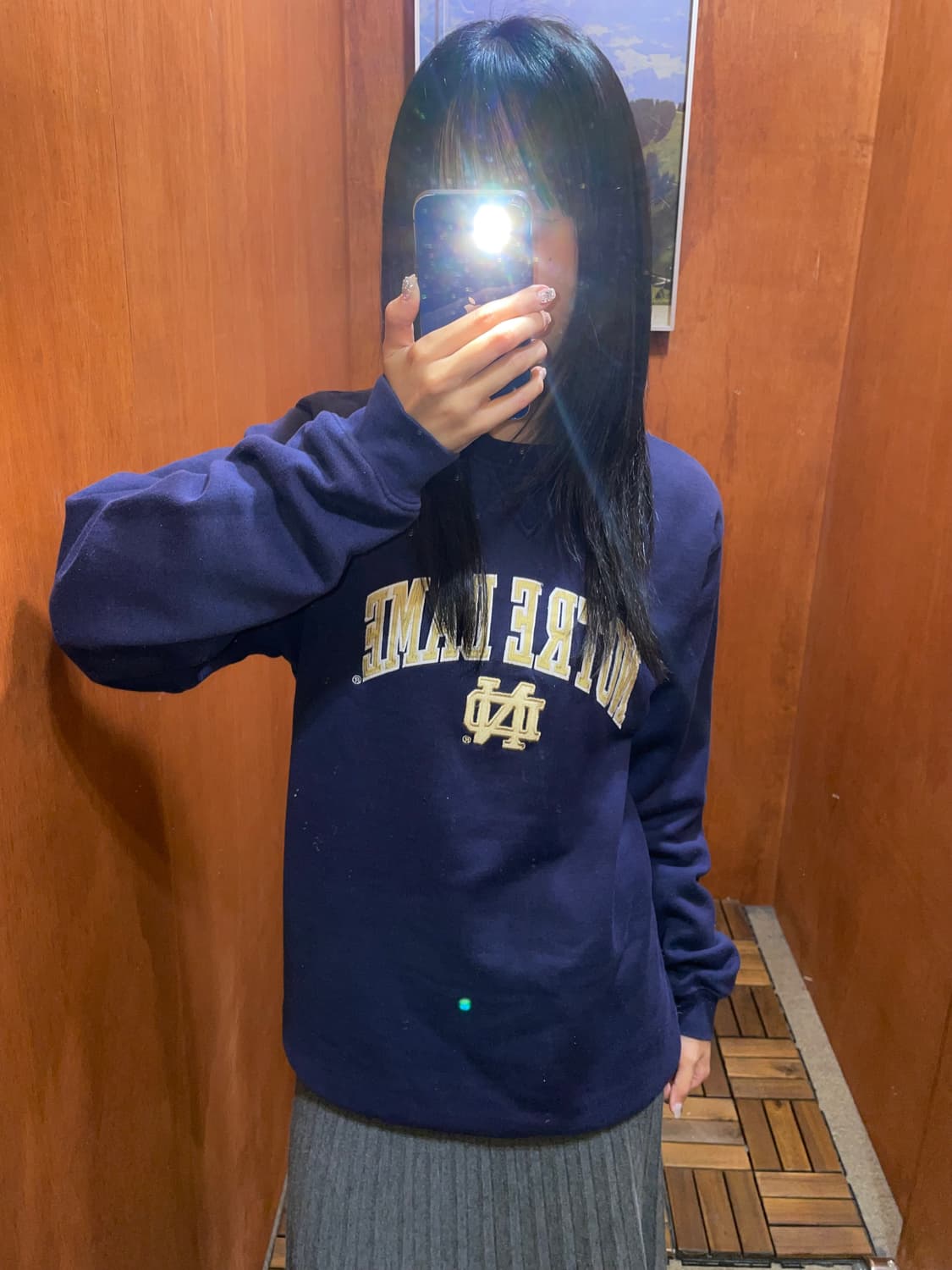 아메리칸 빈티지 유니버시티 자수 스웻셔츠 맨투맨 상품이미지1