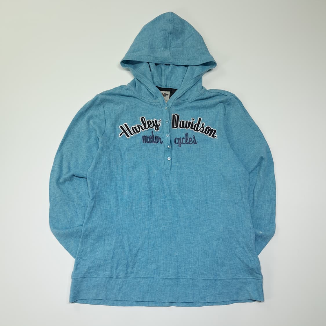 CL562 XL 할리데이비슨 미니 와플 라이트블루 후드 티셔츠 상품이미지1