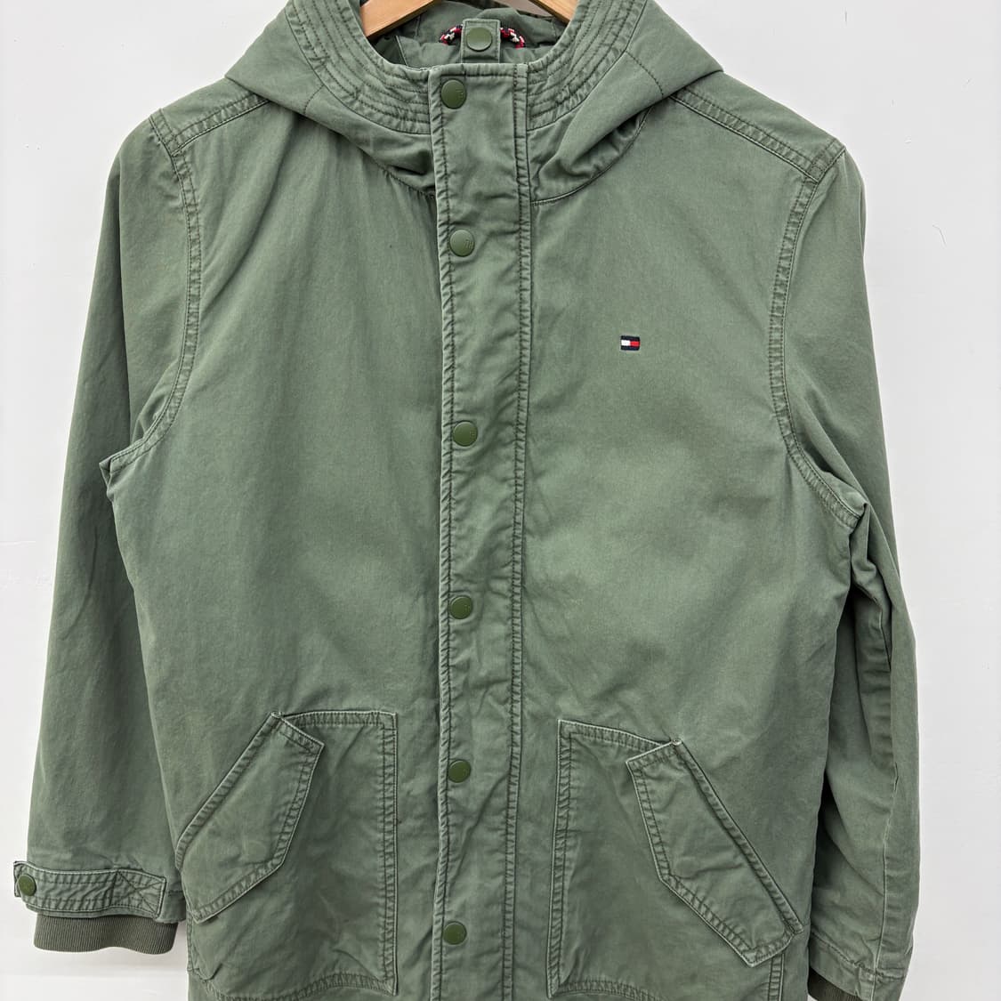 타미힐피거 카키색 후드 야상 점퍼 여성 XS 상품이미지2