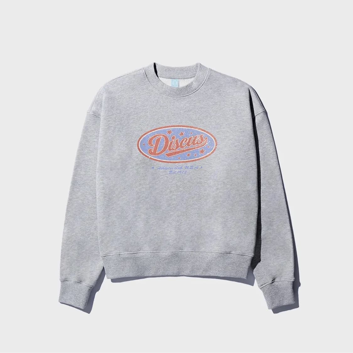 디스커스애슬레틱 우먼즈 크롭핏 오벌 로고 스웨트 셔츠 상품이미지2