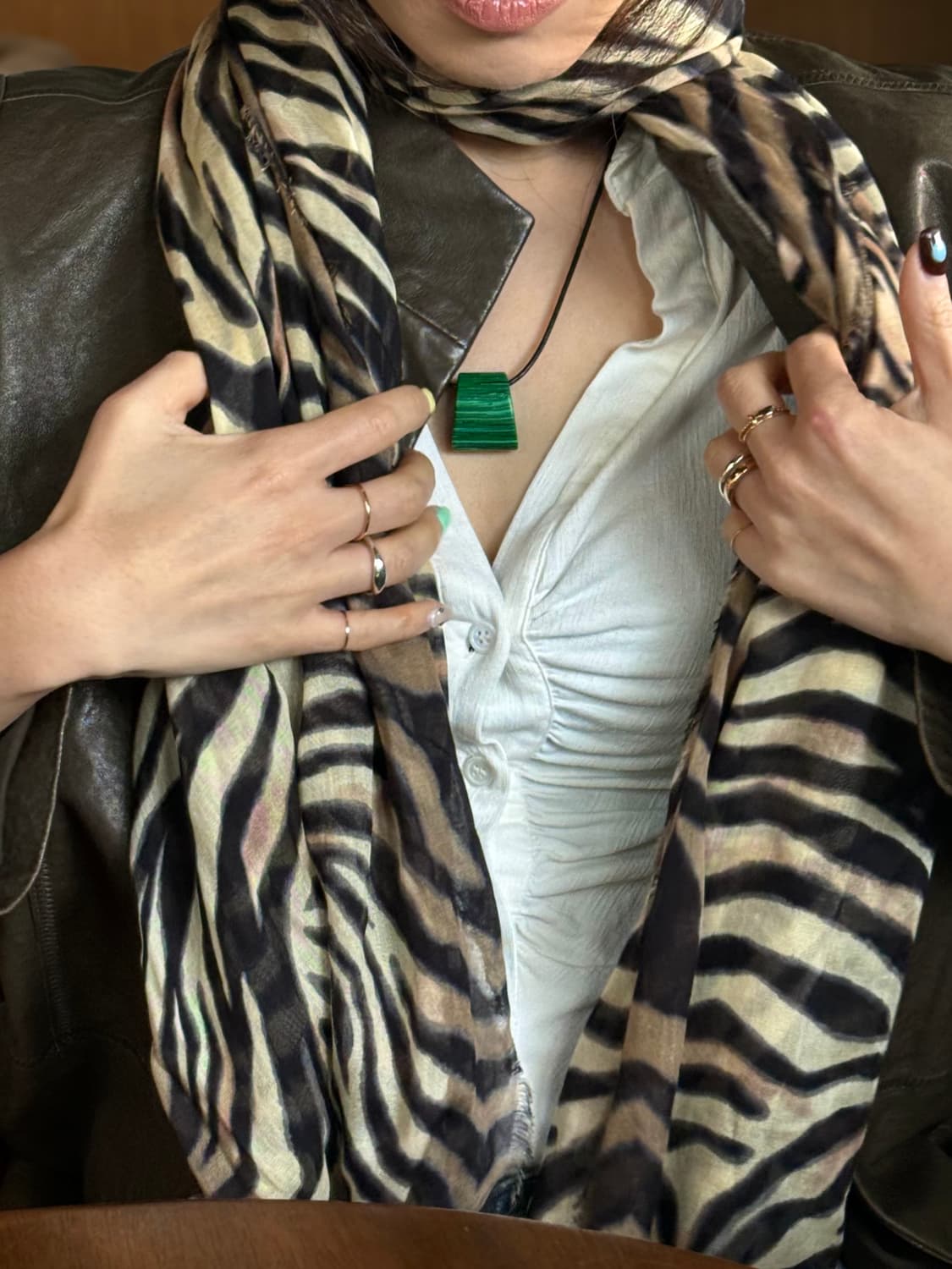 Stone Necklace – Malachite 상품이미지4