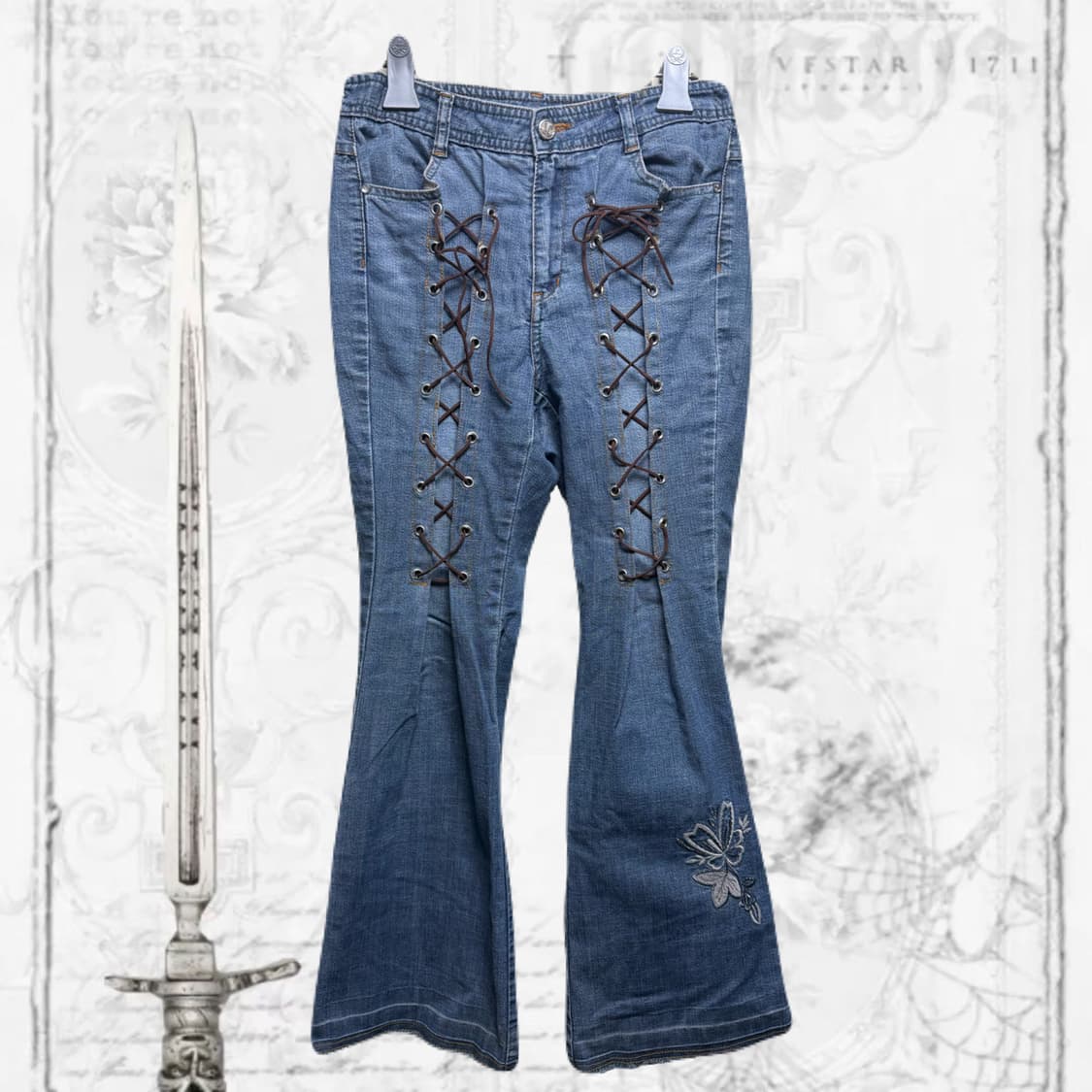 y2k 오리엔탈 부츠컷 팬츠 상품이미지1