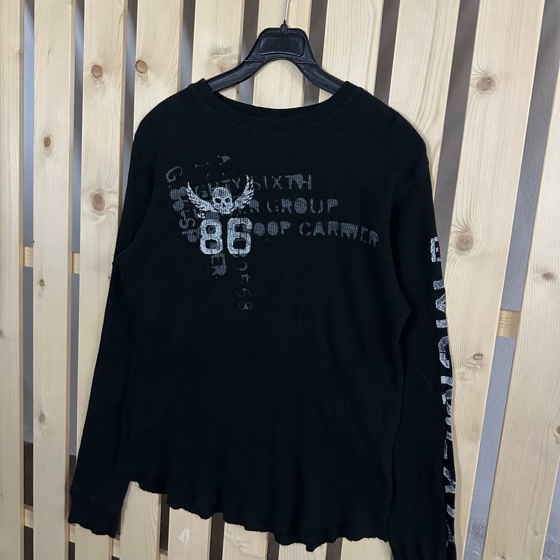 (M) GAP 갭 스컬 블랙 롱슬리브 티셔츠 상품이미지2