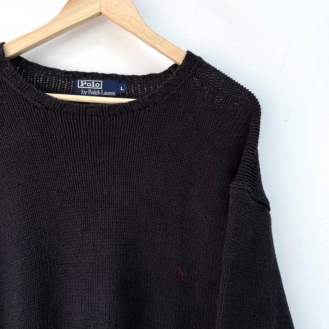 폴로 랄프로렌 제팬 라인 포니 블랙 코튼 니트 상품이미지4