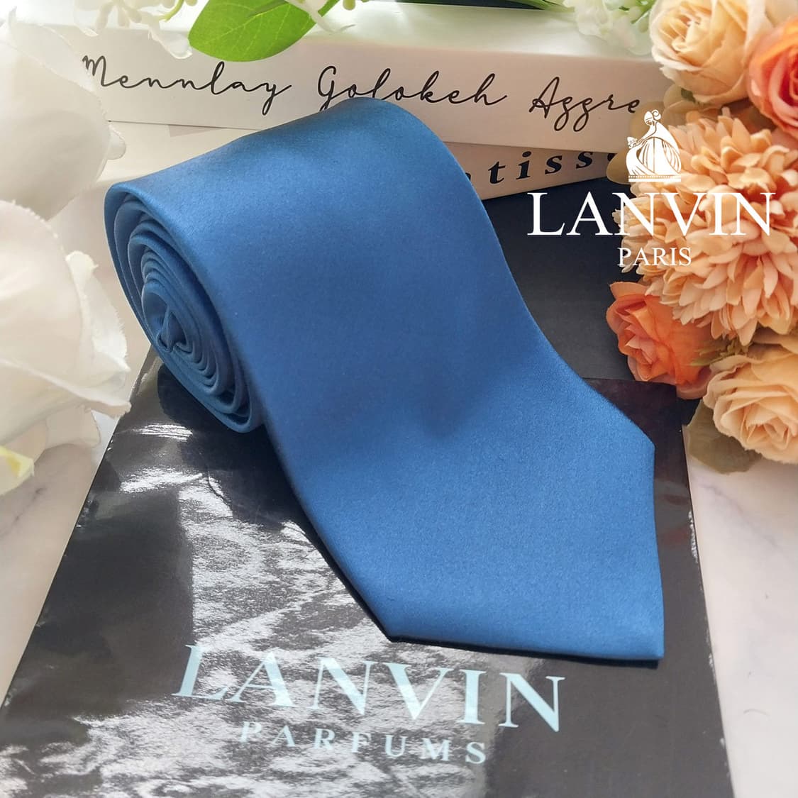 랑방 실크 블루 솔리드 넥타이 9cm A등급 K1839
 상품이미지2