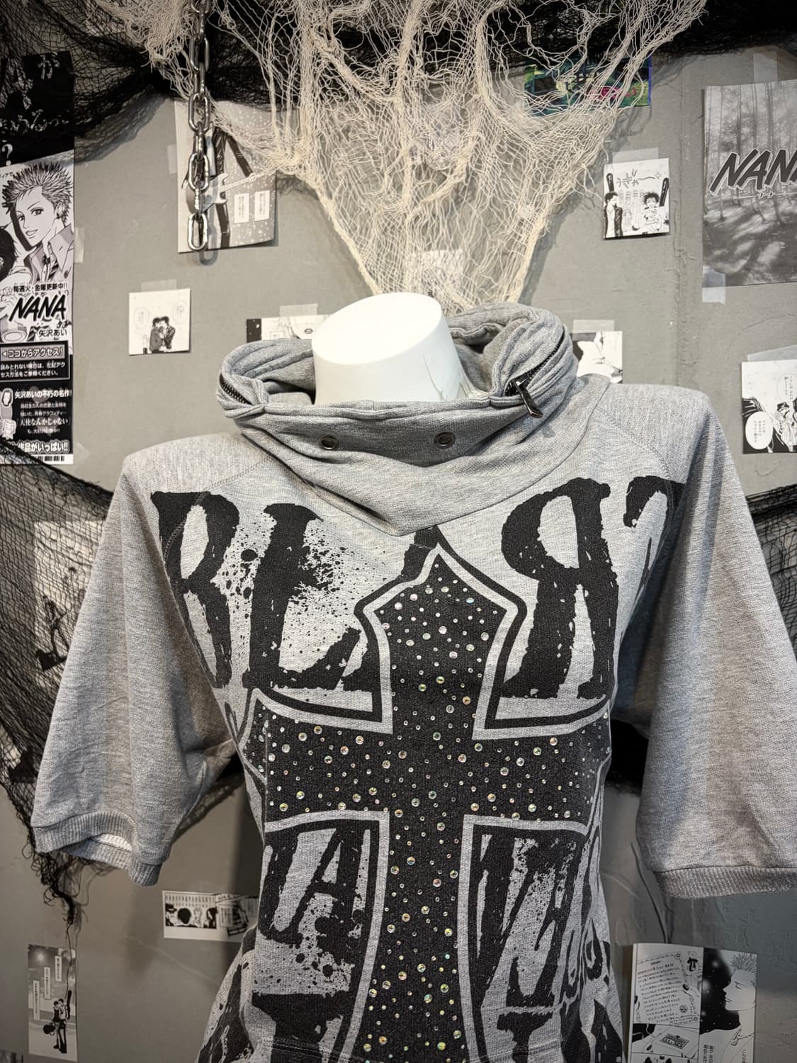 Gothic cross cubic hidden hood sleeve 상품이미지9