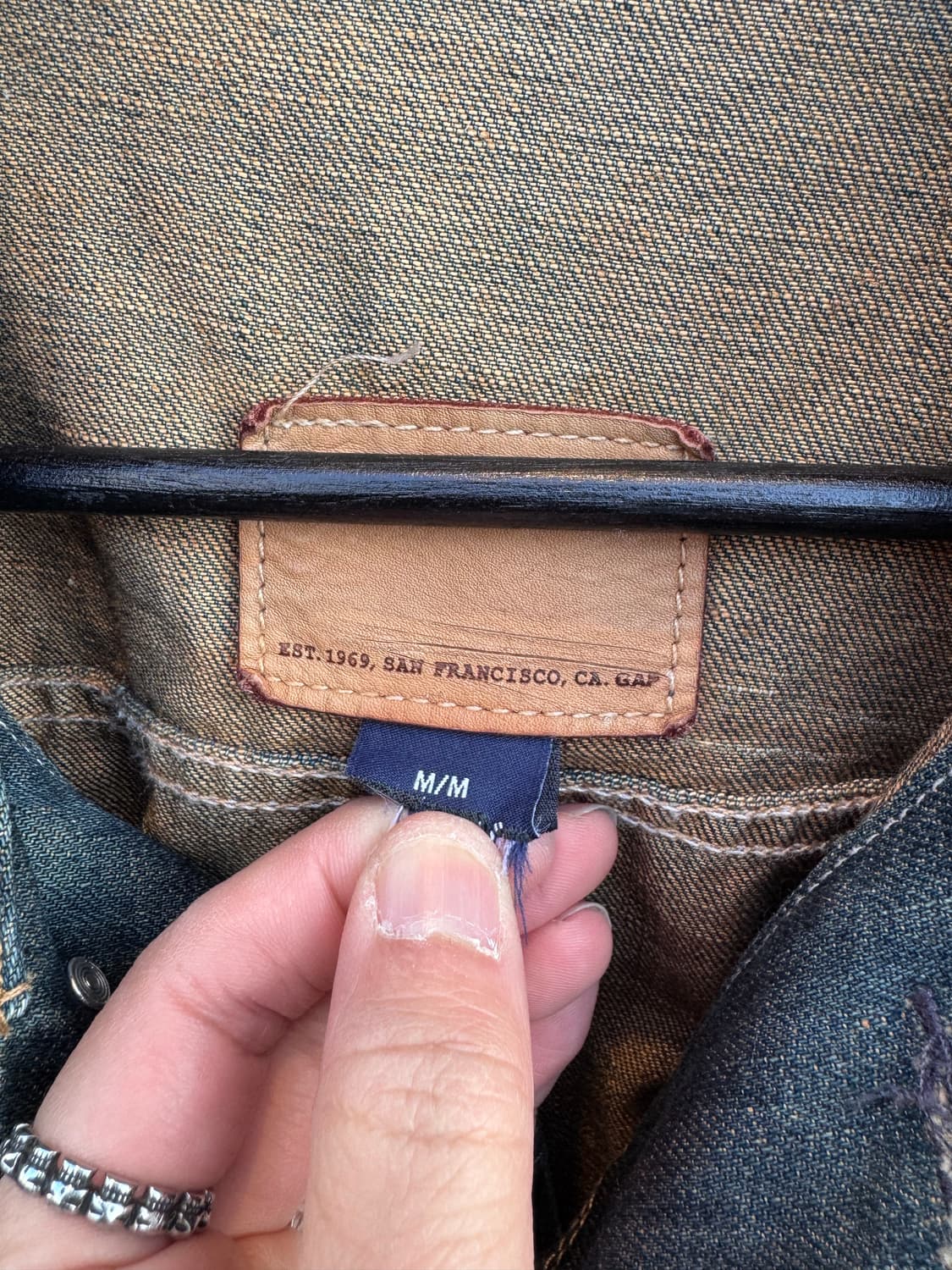 90s Gap 갭 웨스턴 워시드 데님 트러커자켓  상품이미지5