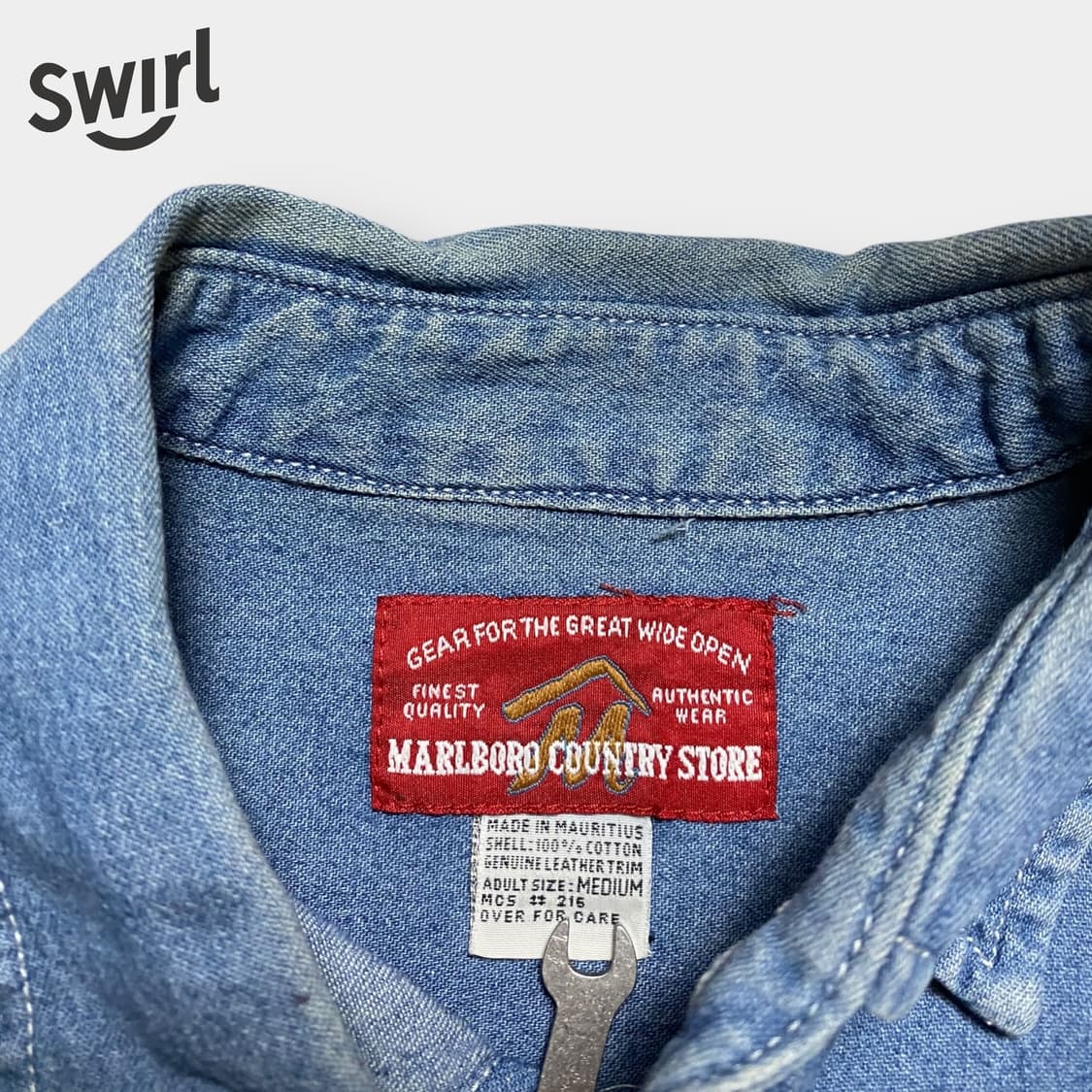 🌊90s Marlboro work denim shirts 상품이미지8