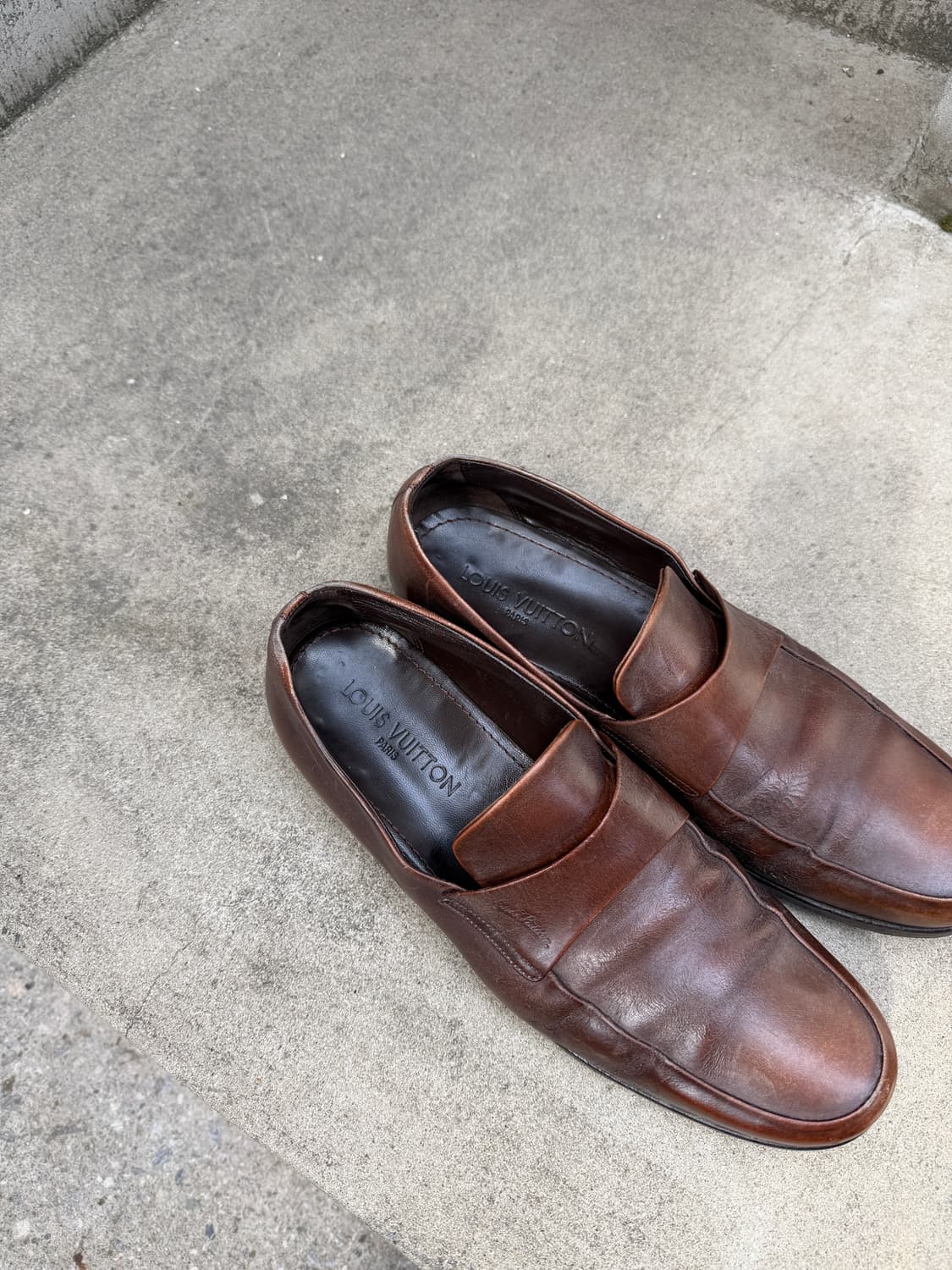 2000s LOUIS VUITTON 빈티지 루이비통 레더 로퍼 상품이미지3