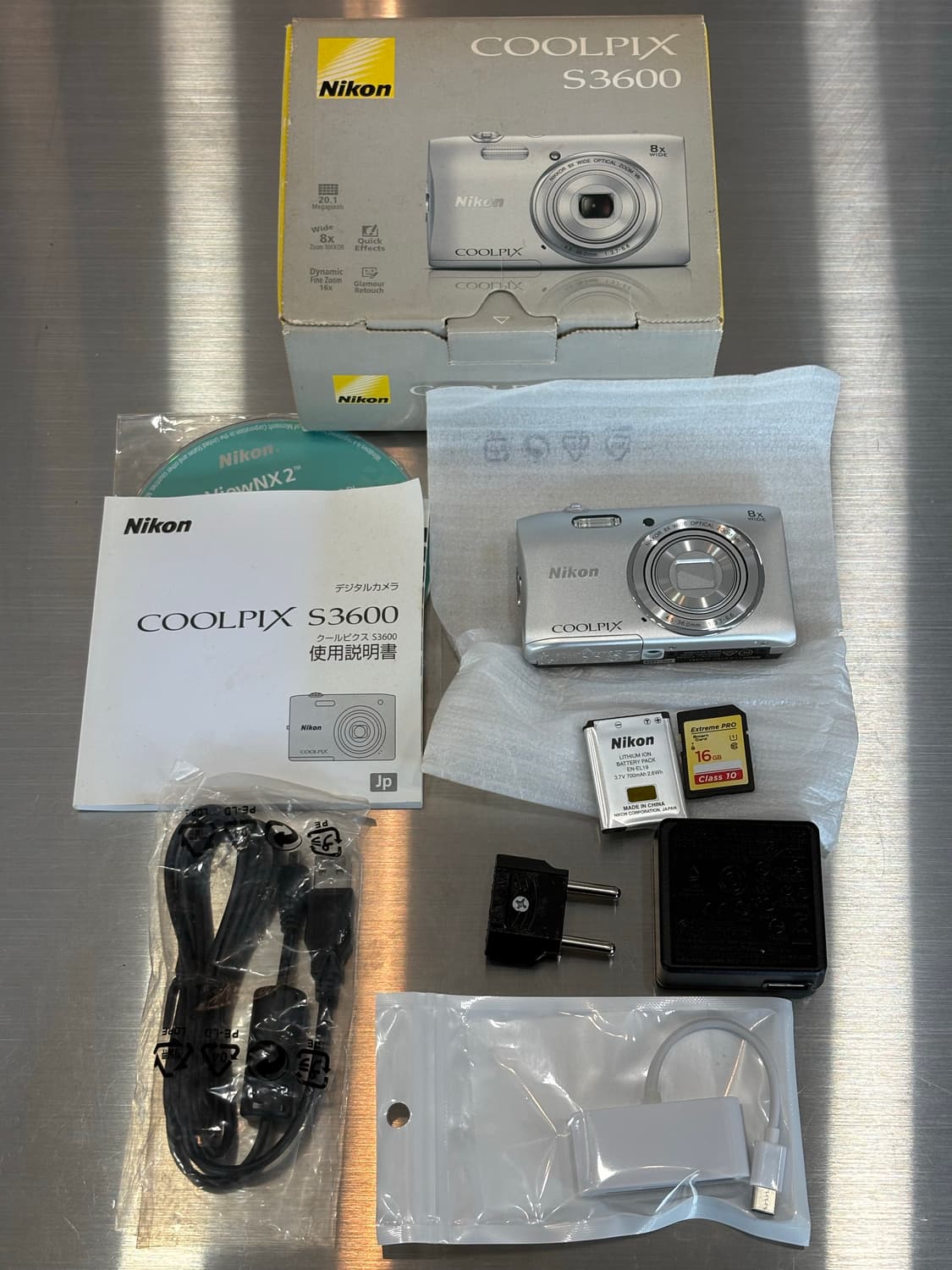 풀박/날짜표시)니콘 쿨픽스 s3600 실버 빈티지디카 상품이미지2