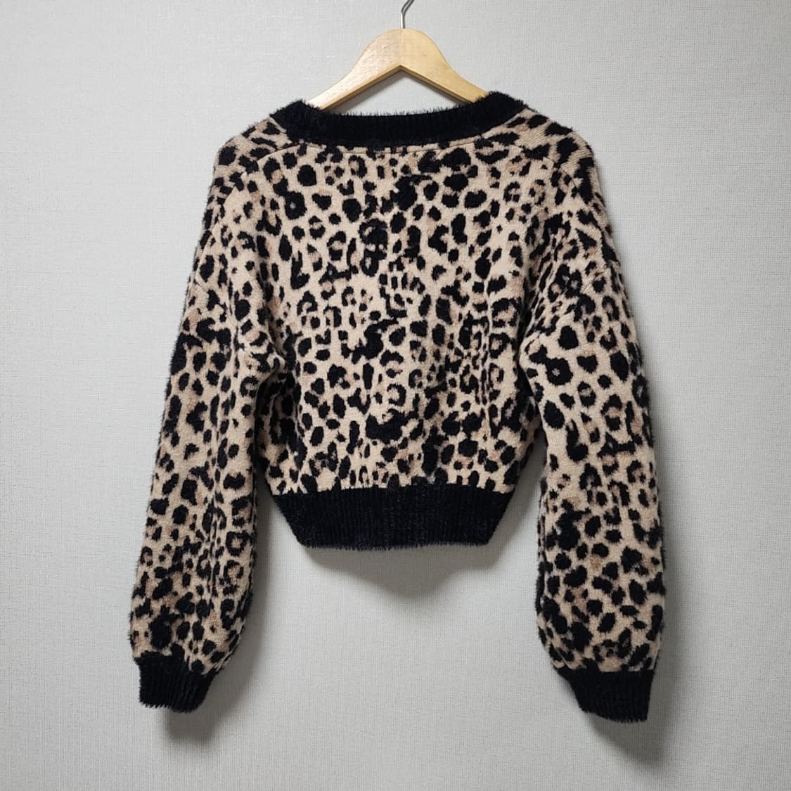 [XS] 새상품 타미힐피거 레오파드 퍼 가디건 상품이미지2