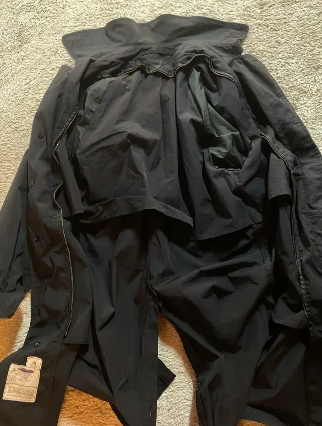 미군 장교 트렌치코트 블랙 상품이미지2