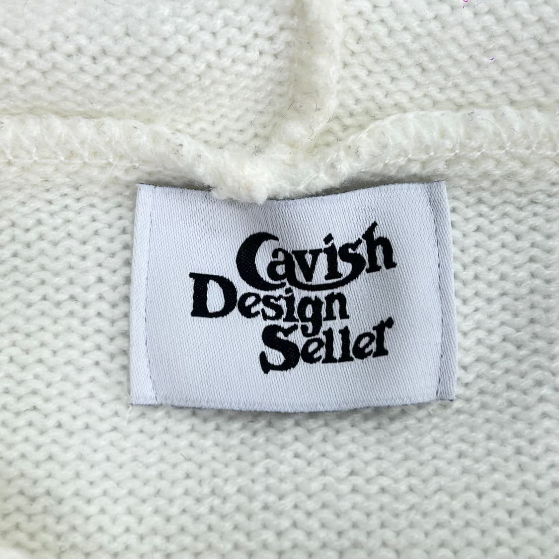 Cavish Design seller 카비시 블루아이보리 니트 후드집업 상품이미지4