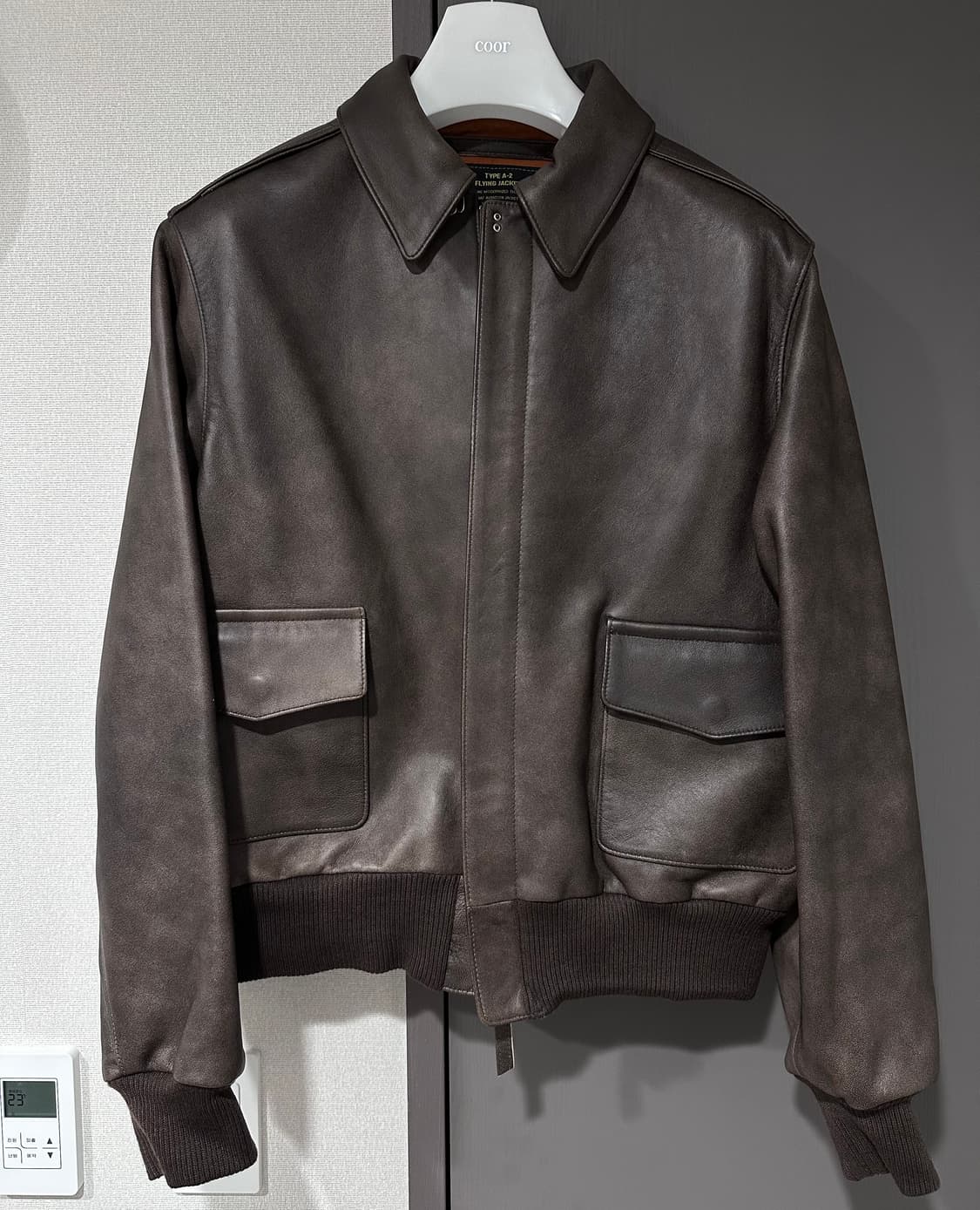 페라라코리아 페라라 코리아 A2 A-2 양가죽 자켓 다크 브라운 L 상품이미지1