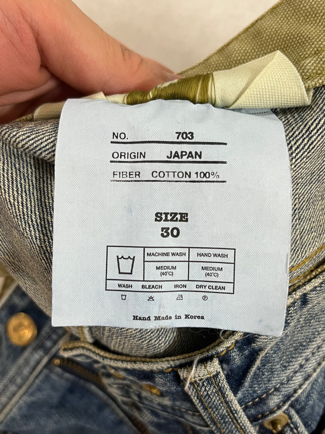 가격최종 바스통 703 워시드 인디고 30사이즈 상품이미지4