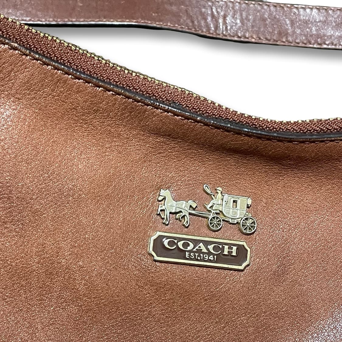 코치 빈티지 레더 숄더백 핸드백 브라운 상품이미지2