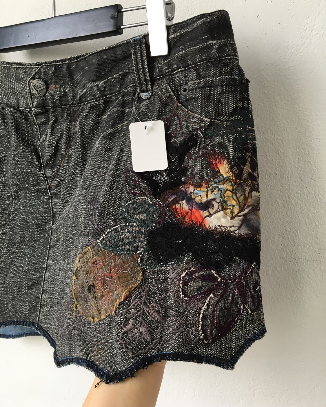Oriental embroidery point mini skirt 상품이미지4
