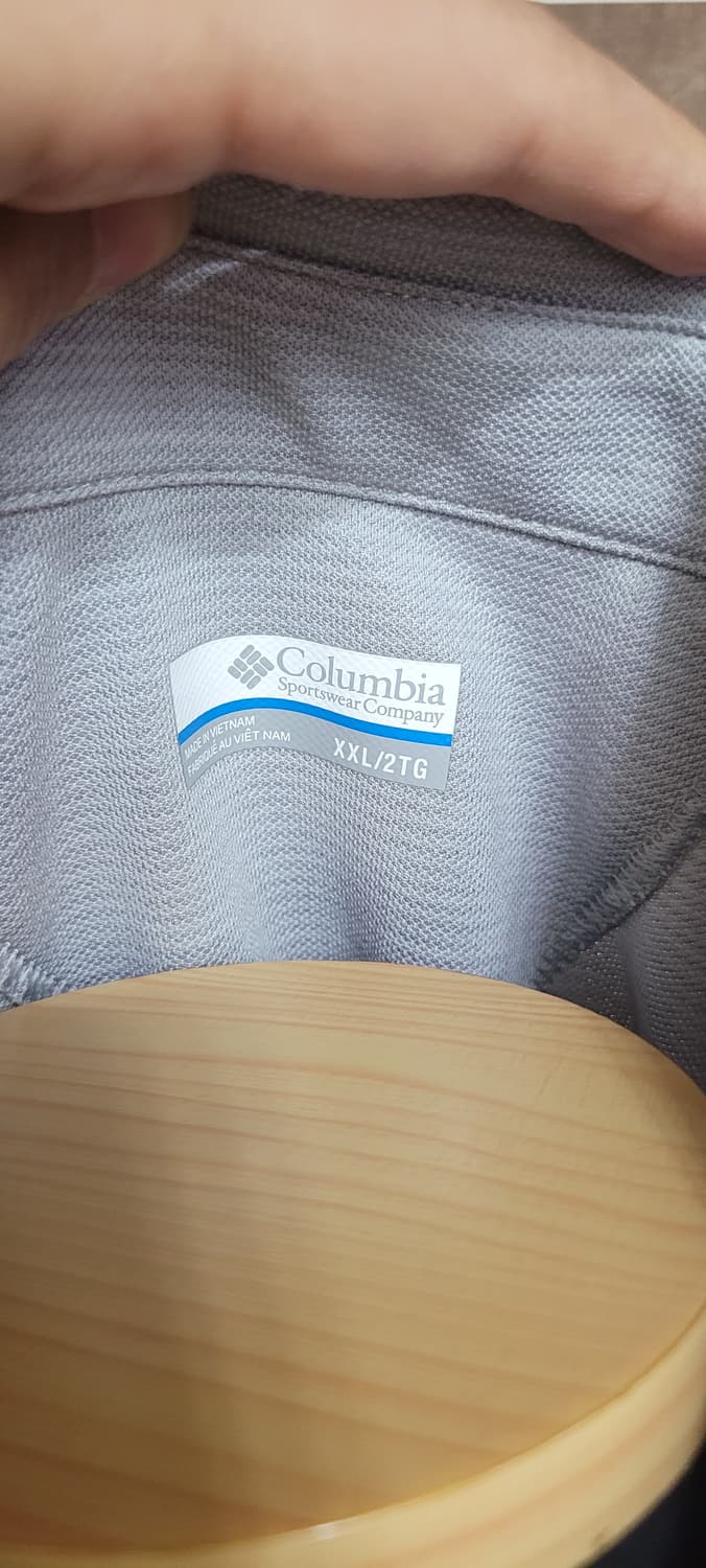 (남성2XL사이즈)컬럼비아 기능성 카라티(상태최상) 그레이 상품이미지3