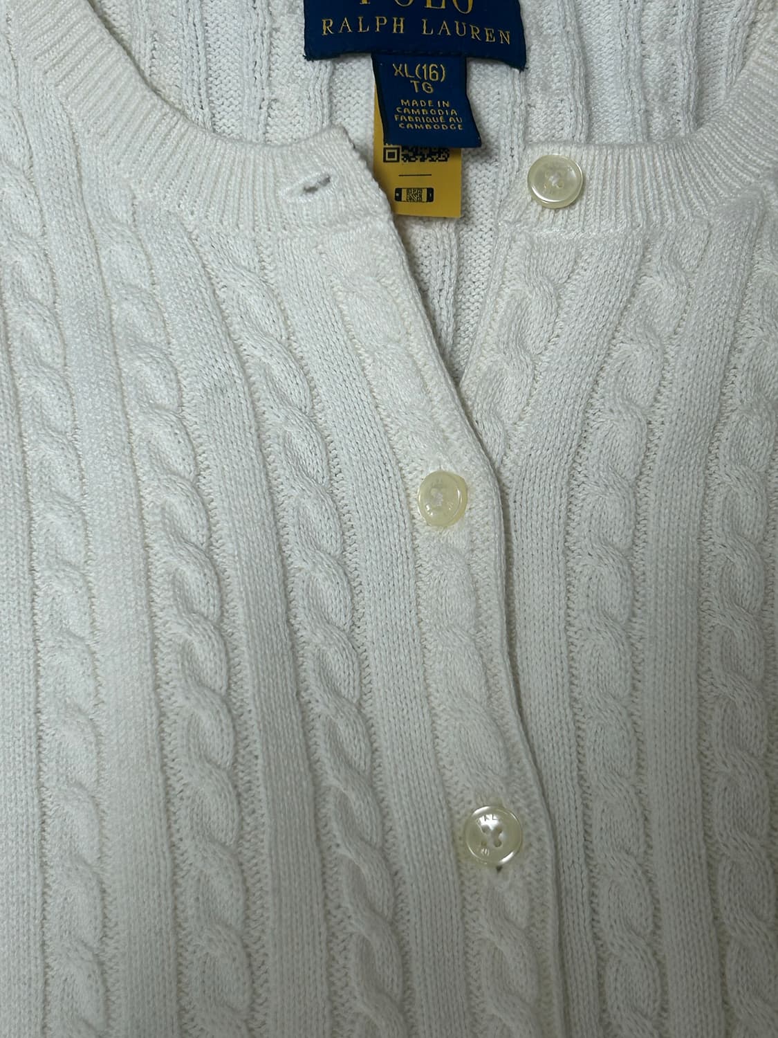 폴로 가디건 걸즈 xl (정품-qr인증 됨) 상품이미지7