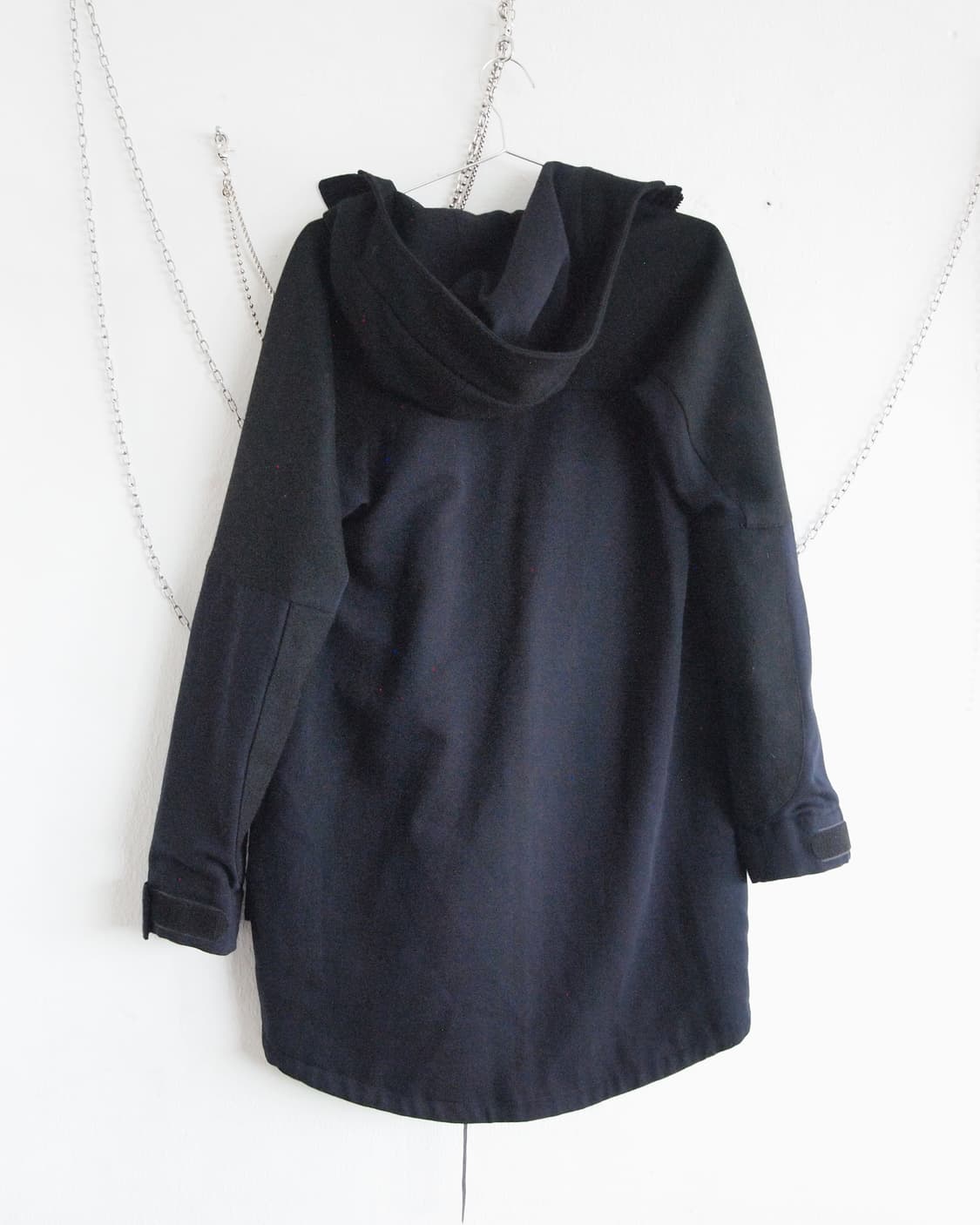 요지야마모토 후드 하이넥 울 코트 상품이미지7