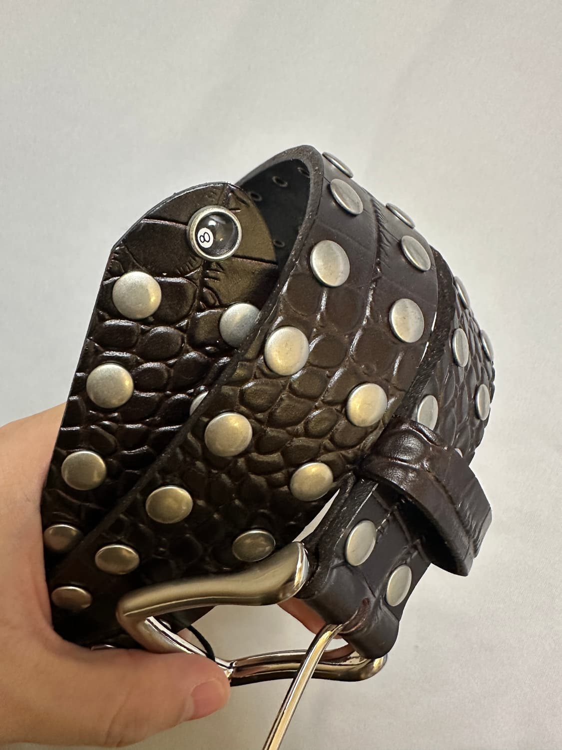 [L/XL] 스투시 8볼 스터드 벨트 상품이미지1