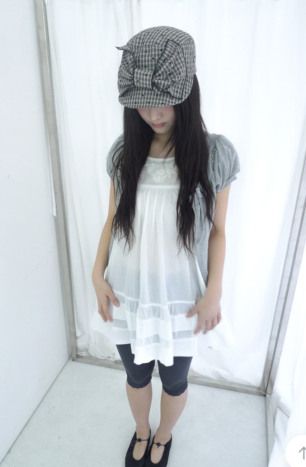 코디세트) 히피디피 나시 블라우스+반팔 집업 세트 아오이유우 상품이미지1