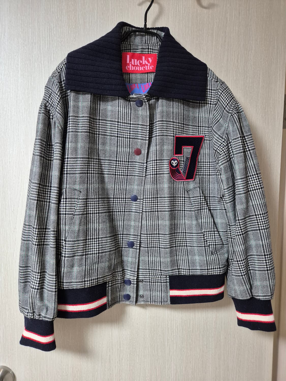 럭키슈에뜨 니트카라 울 자켓  카라점퍼 38 상품이미지1