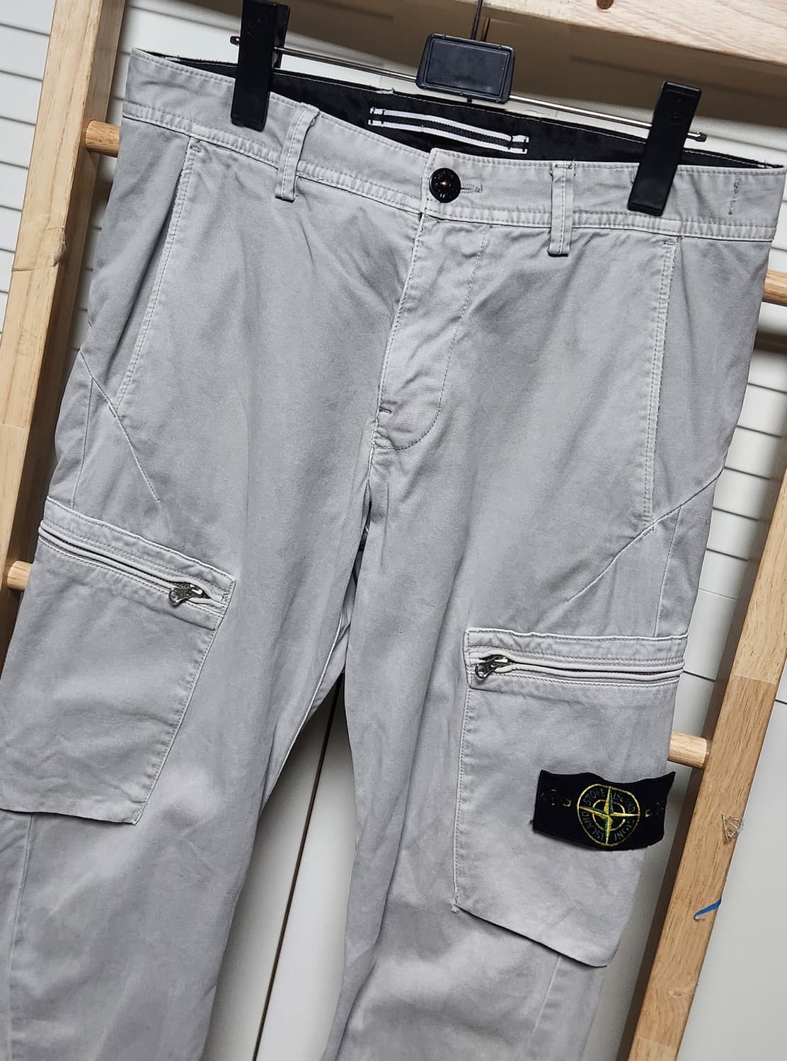 스톤아일랜드 백화점판 그레이 카고 팬츠 바지 상품이미지3